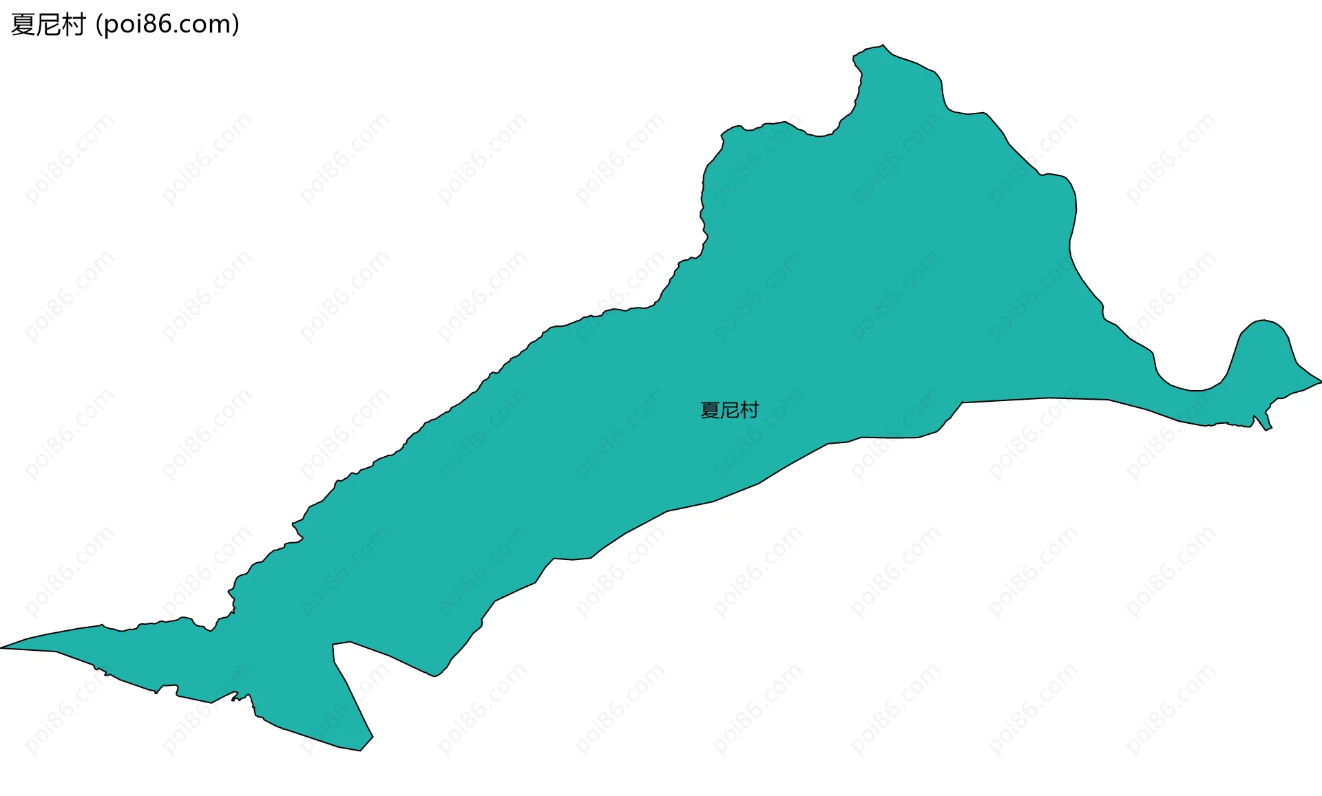 夏尼村边界地图
