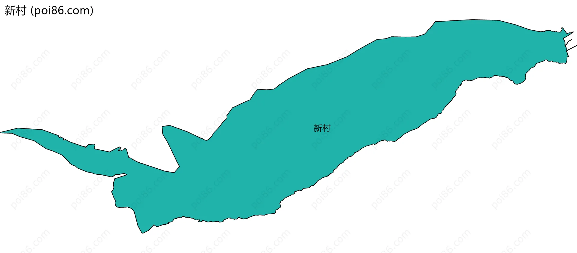 新村边界地图