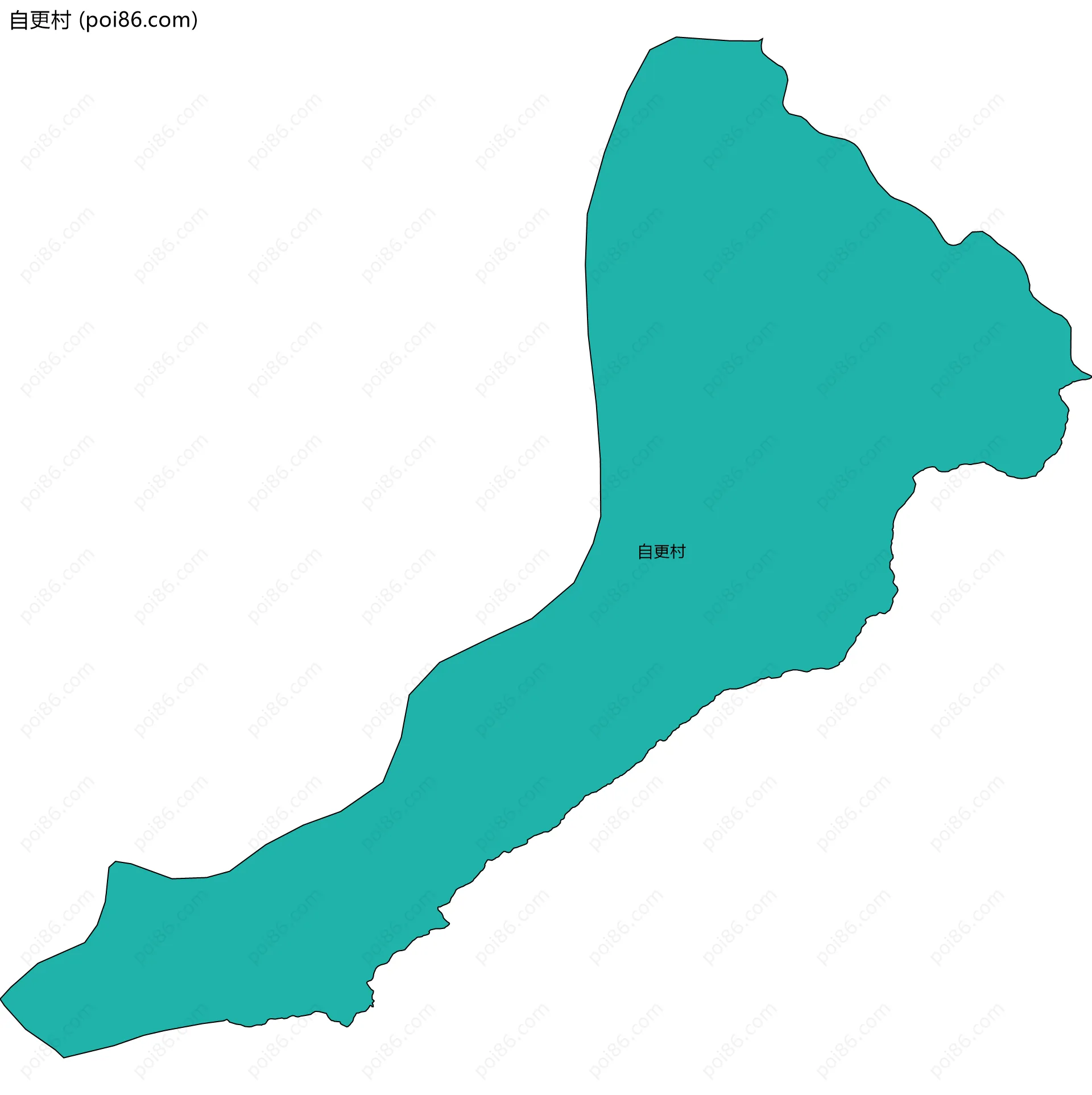 自更村边界地图