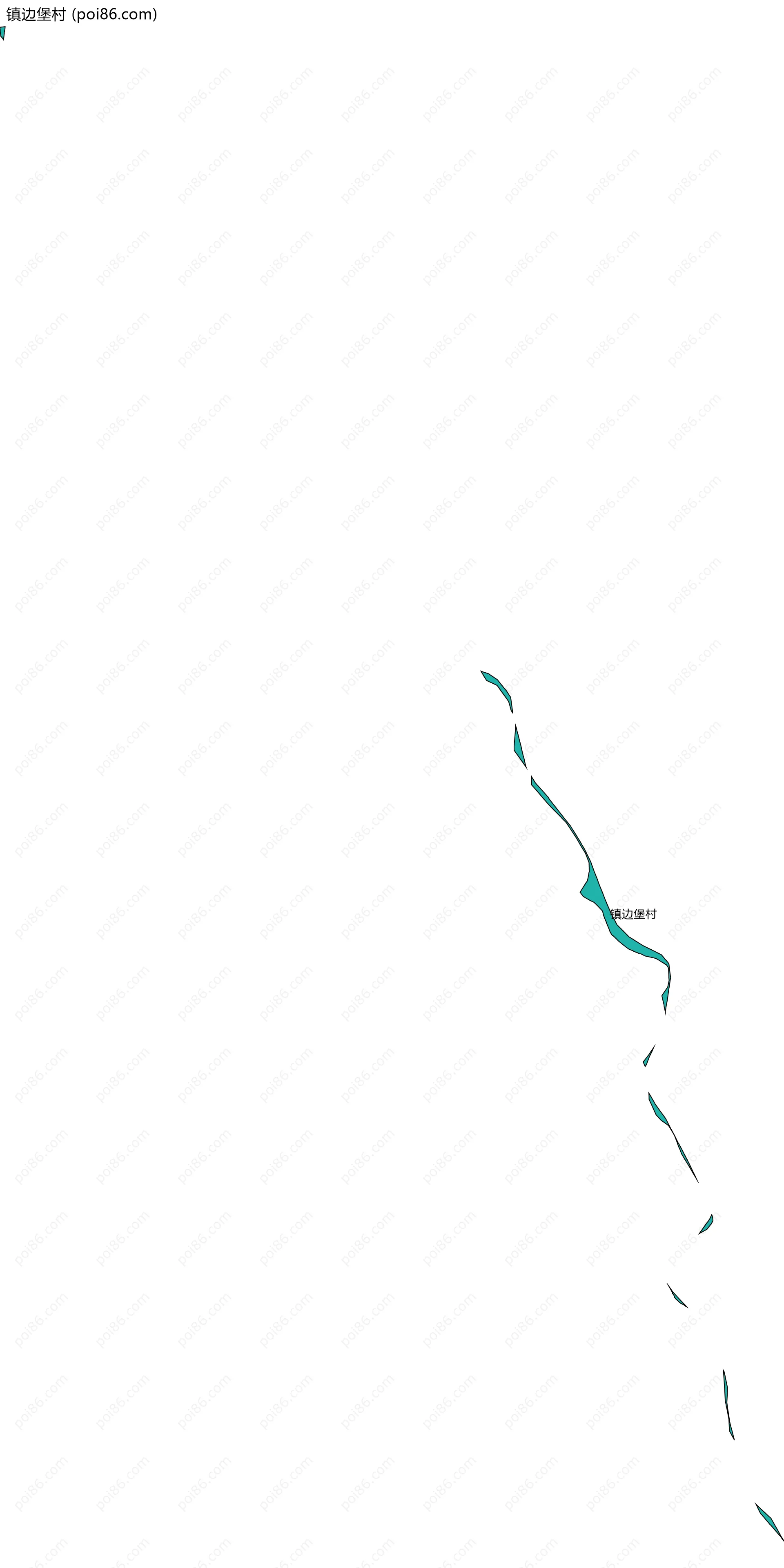 镇边堡村边界地图