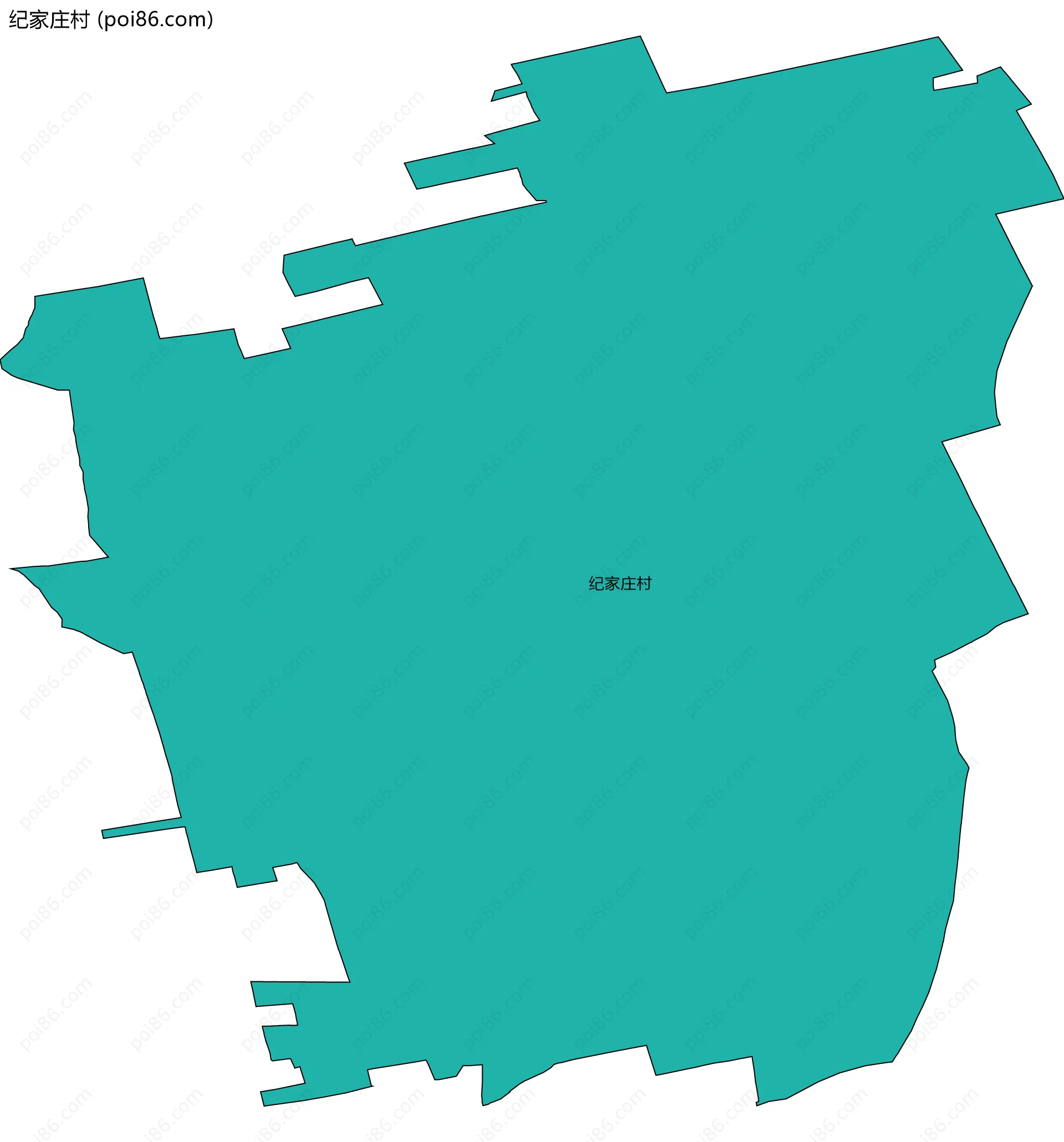 纪家庄村边界地图