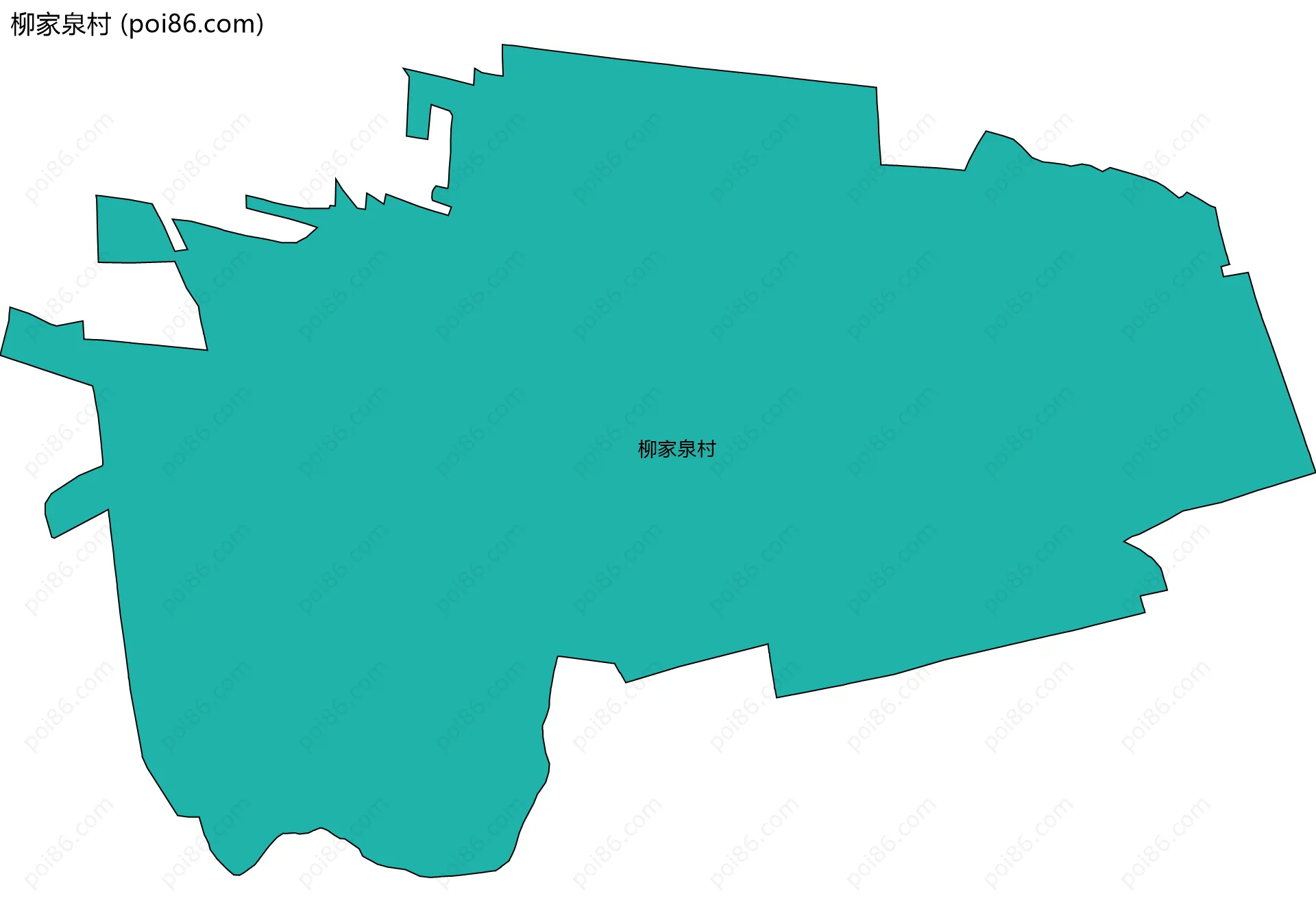 柳家泉村边界地图
