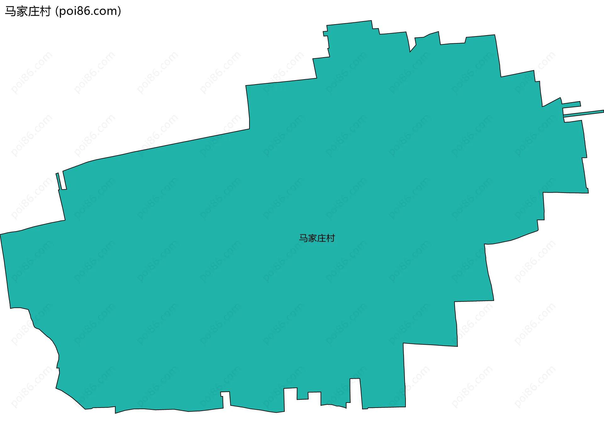 马家庄村边界地图