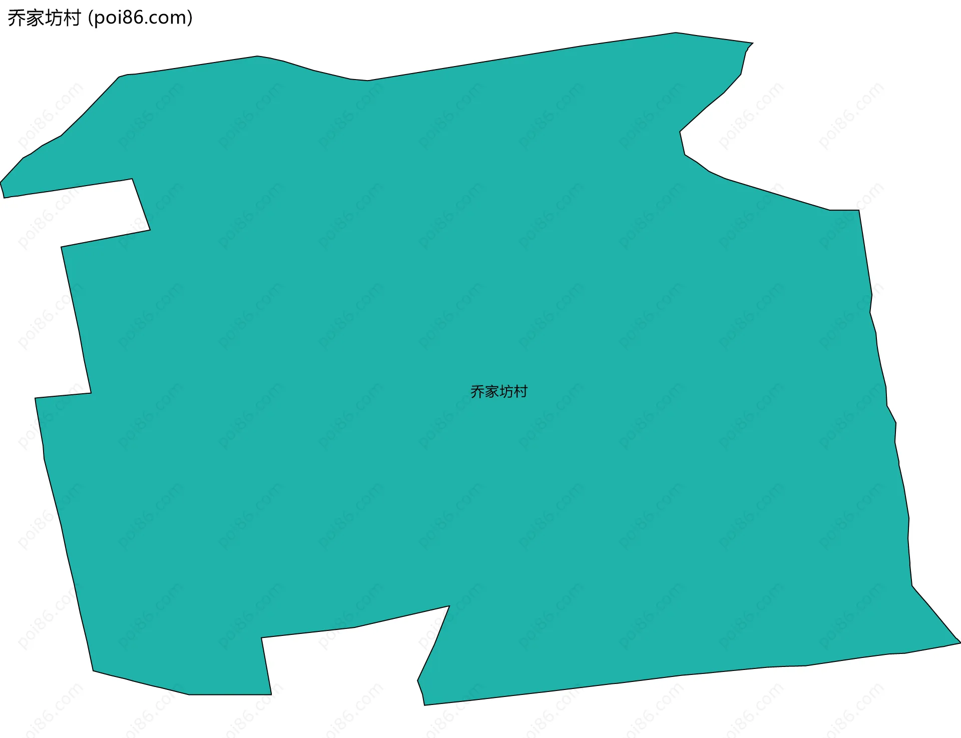 乔家坊村边界地图