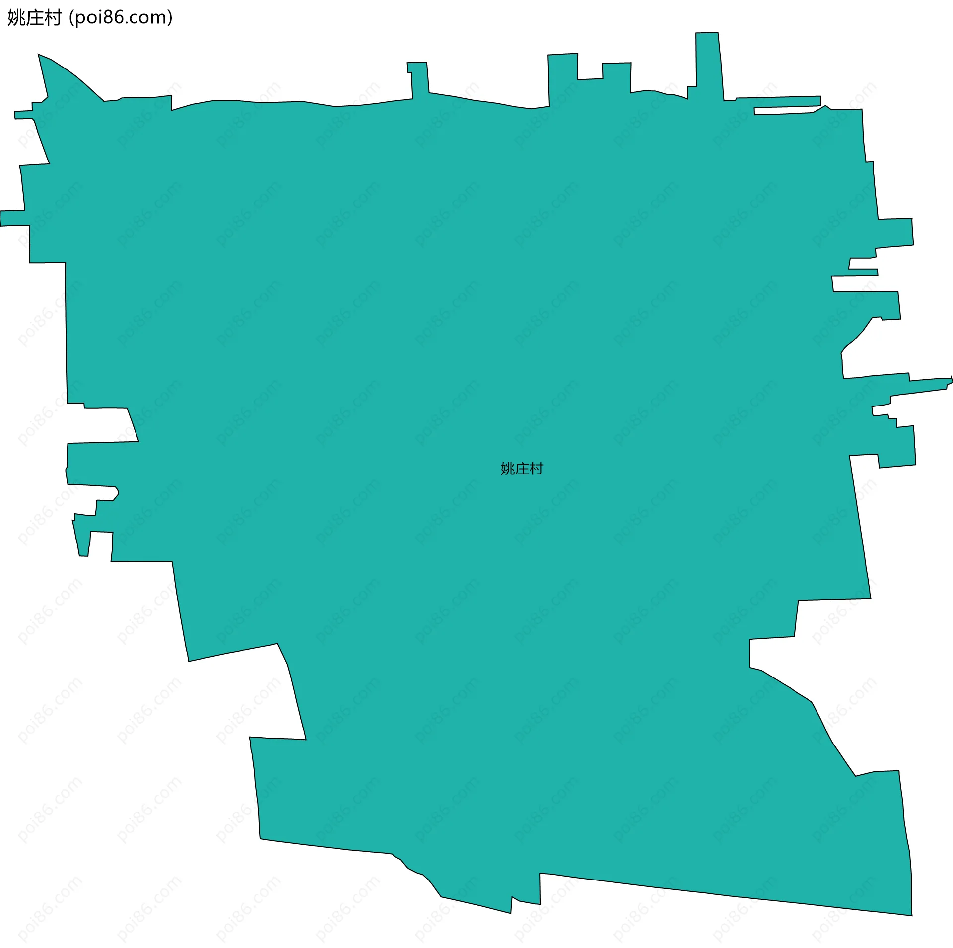 姚庄村边界地图