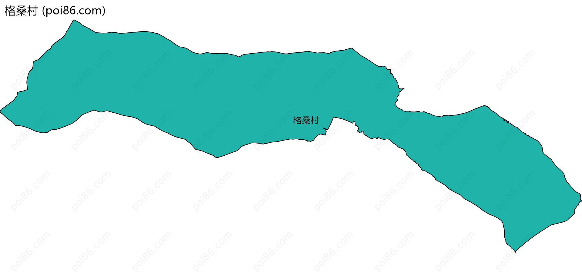 格桑村边界地图