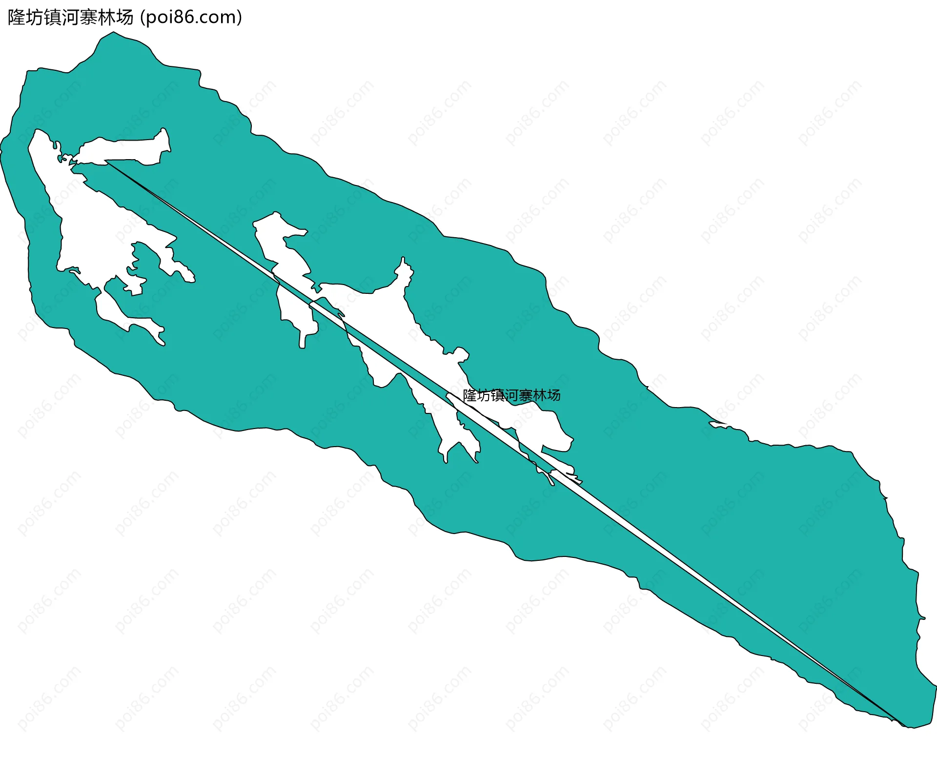 隆坊镇河寨林场边界地图