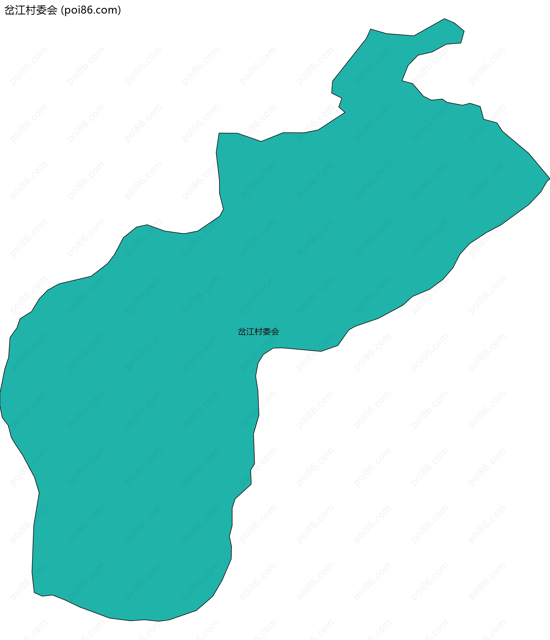 岔江村委会边界地图