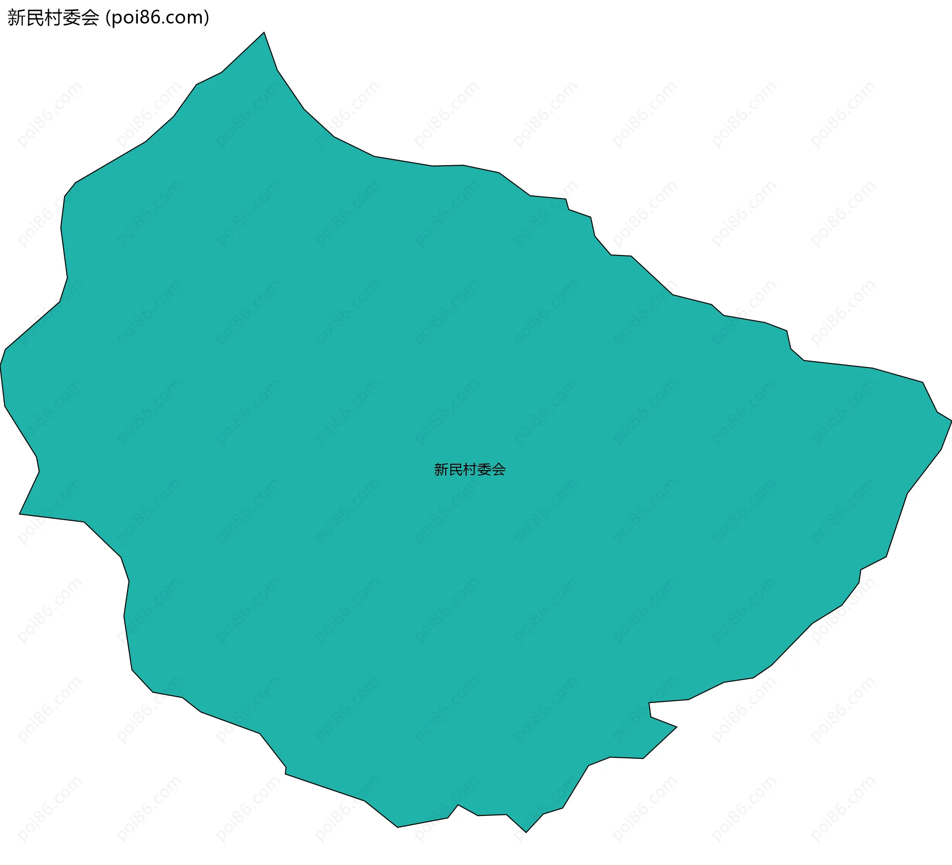 新民村委会边界地图