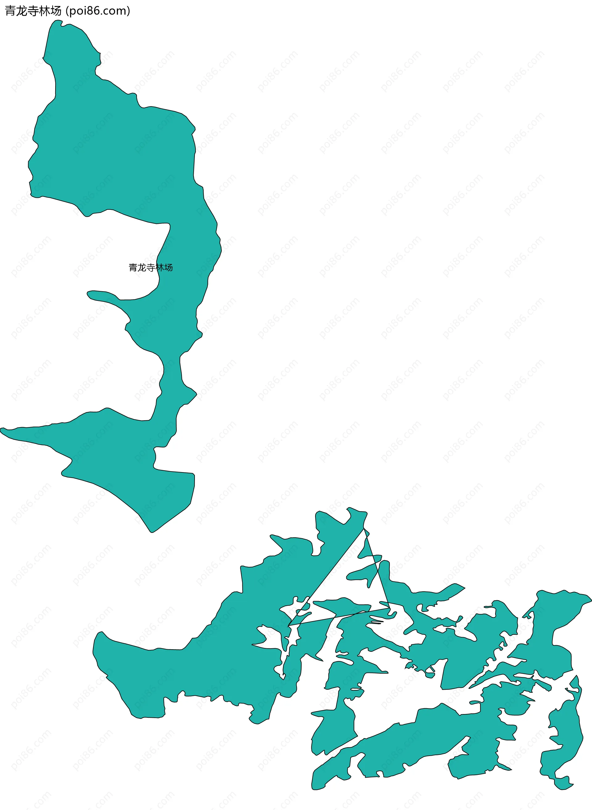 青龙寺林场边界地图