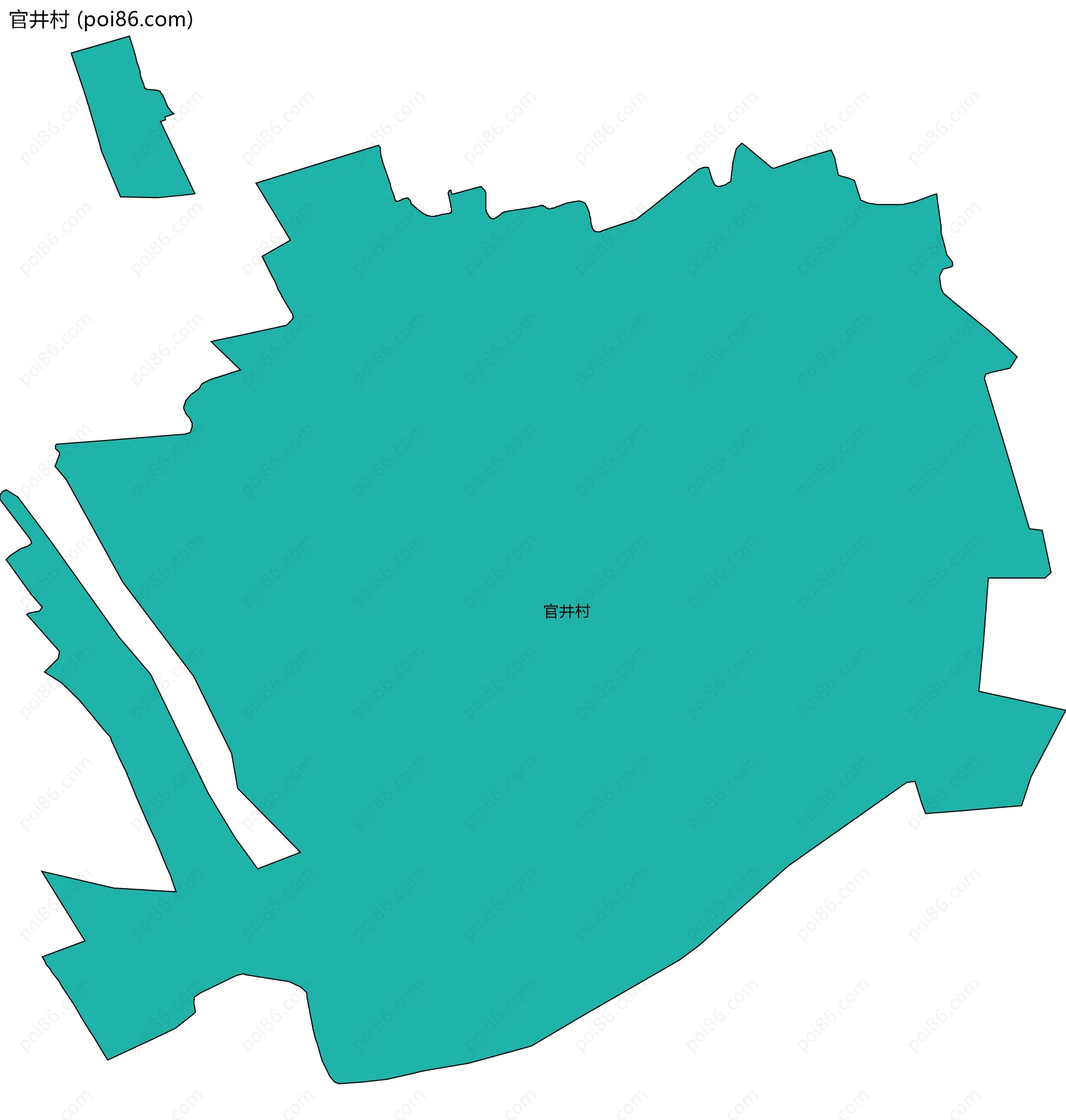 官井村边界地图
