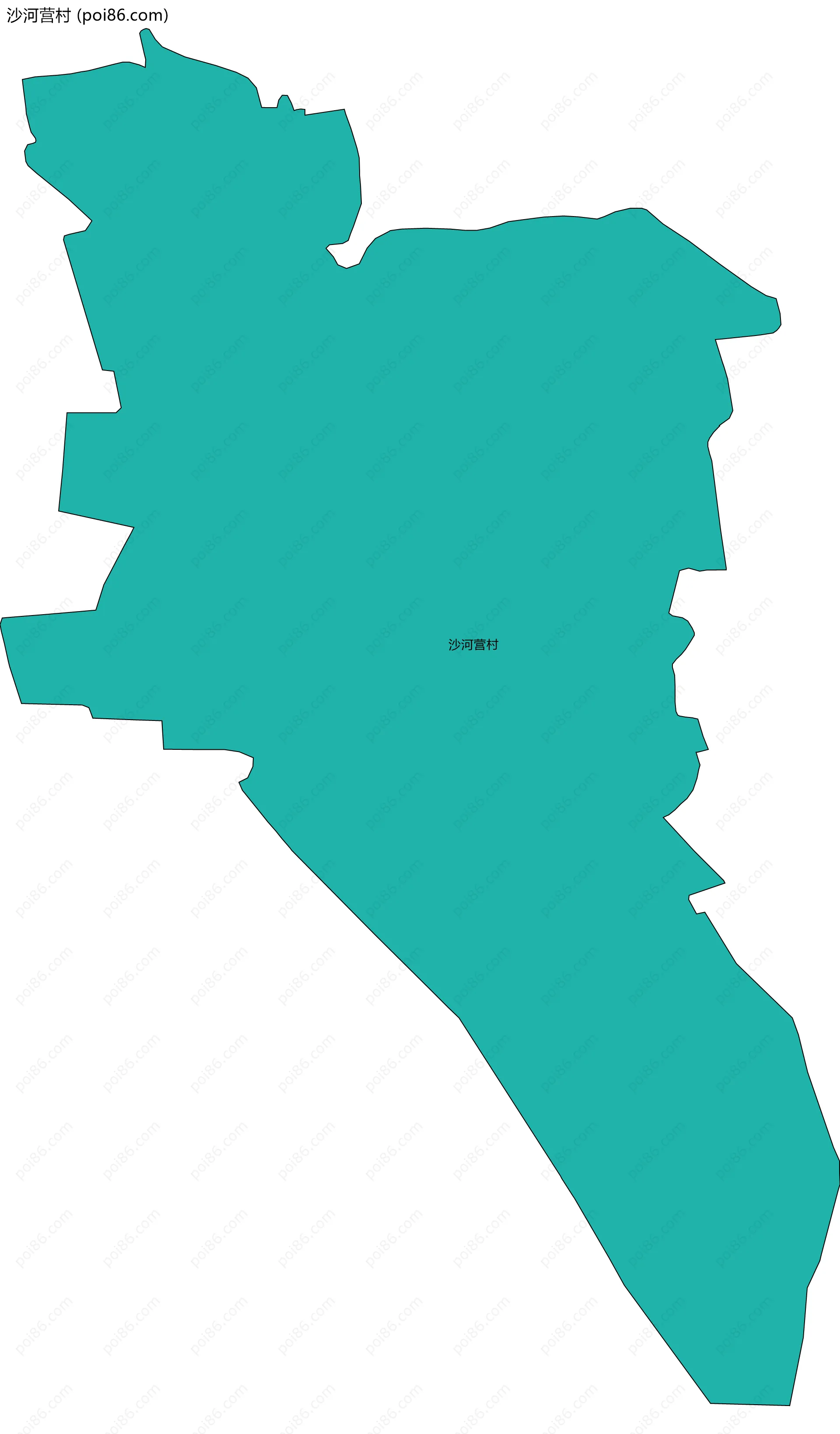 沙河营村边界地图