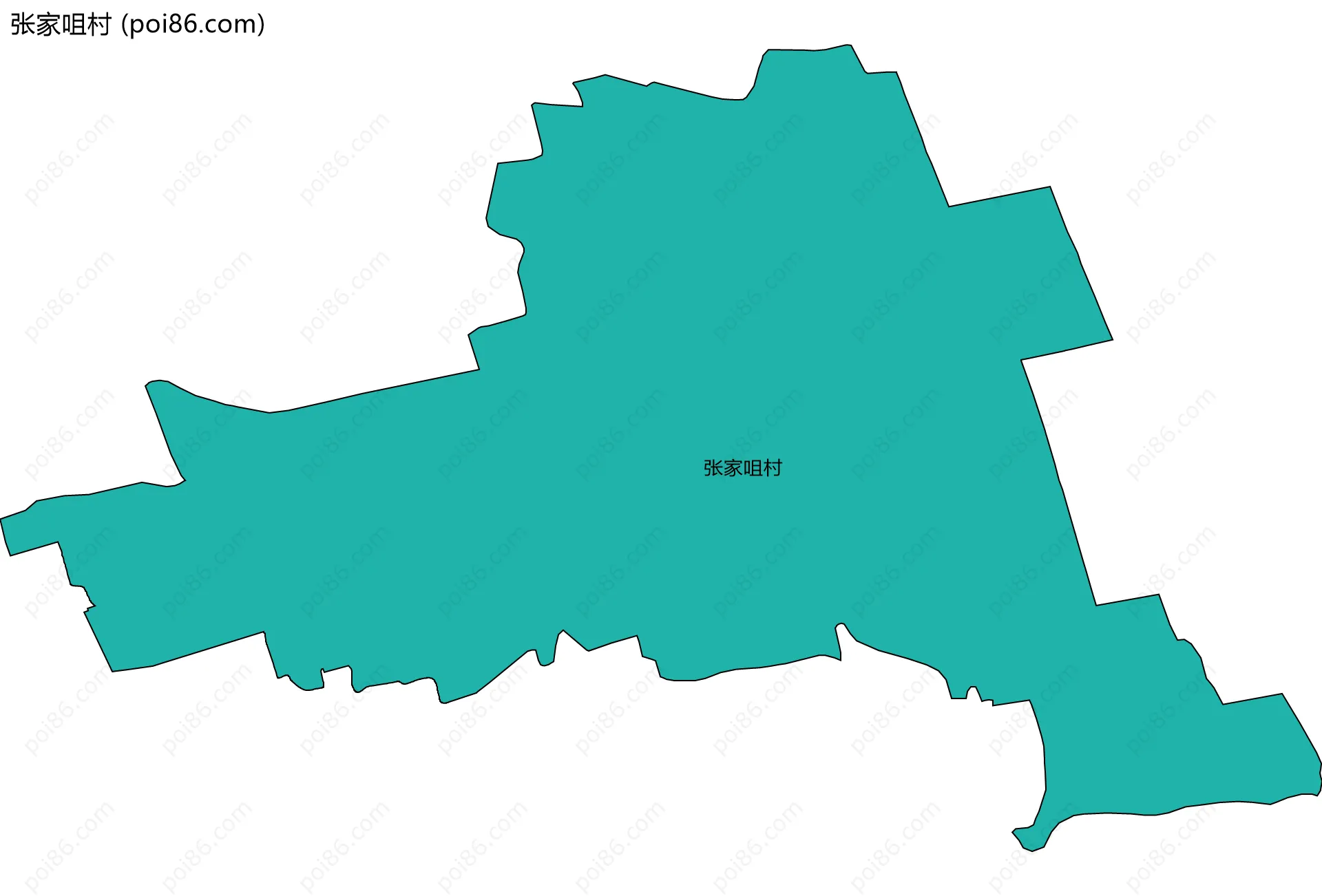 张家咀村边界地图