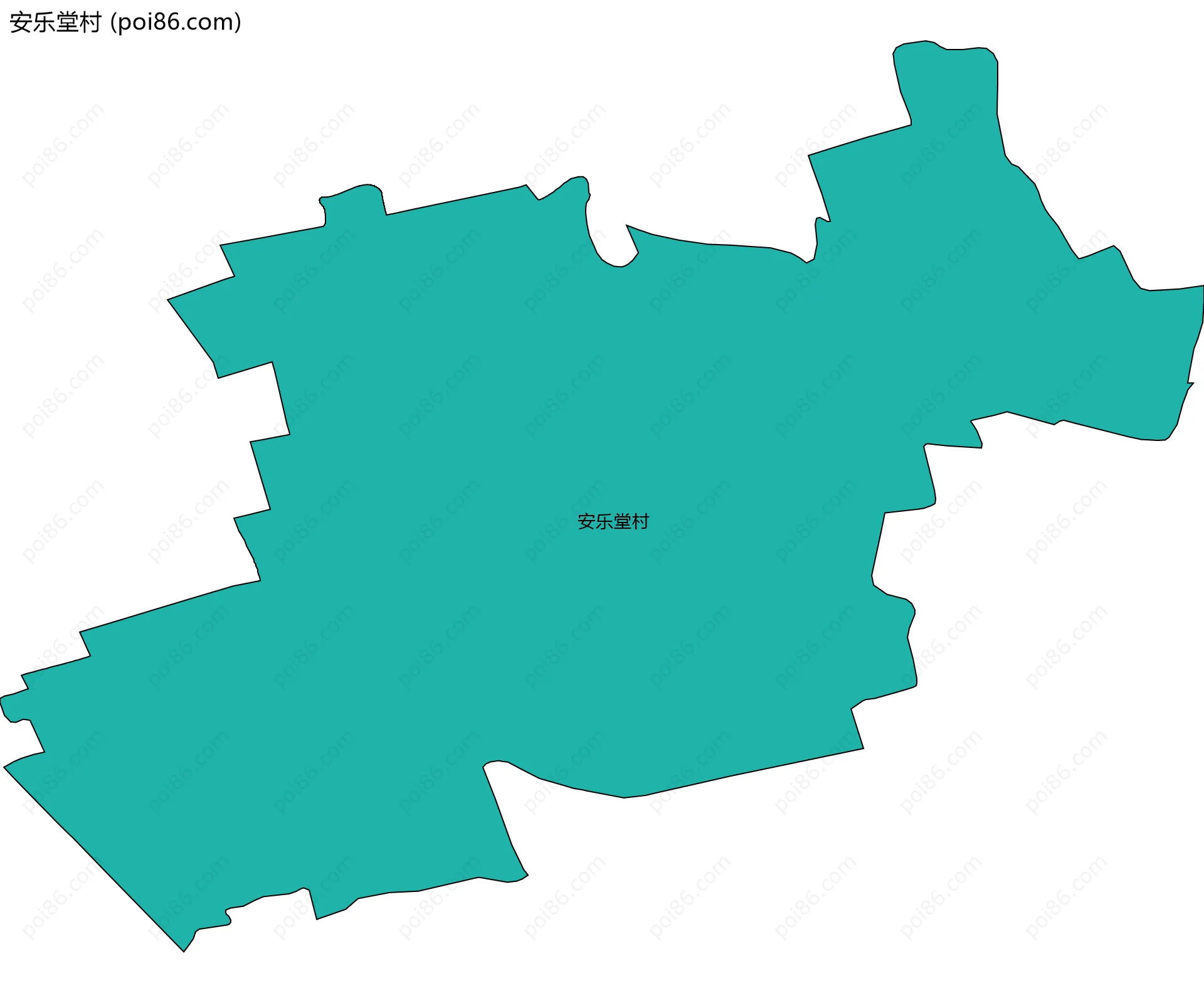 安乐堂村边界地图