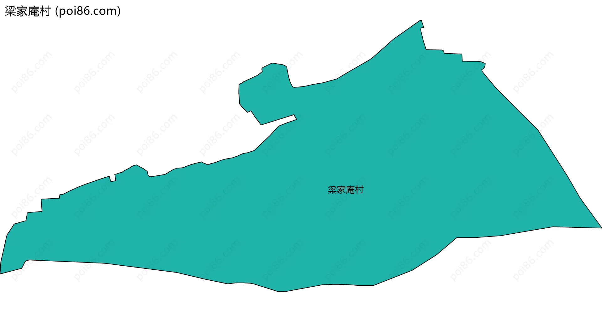 梁家庵村边界地图