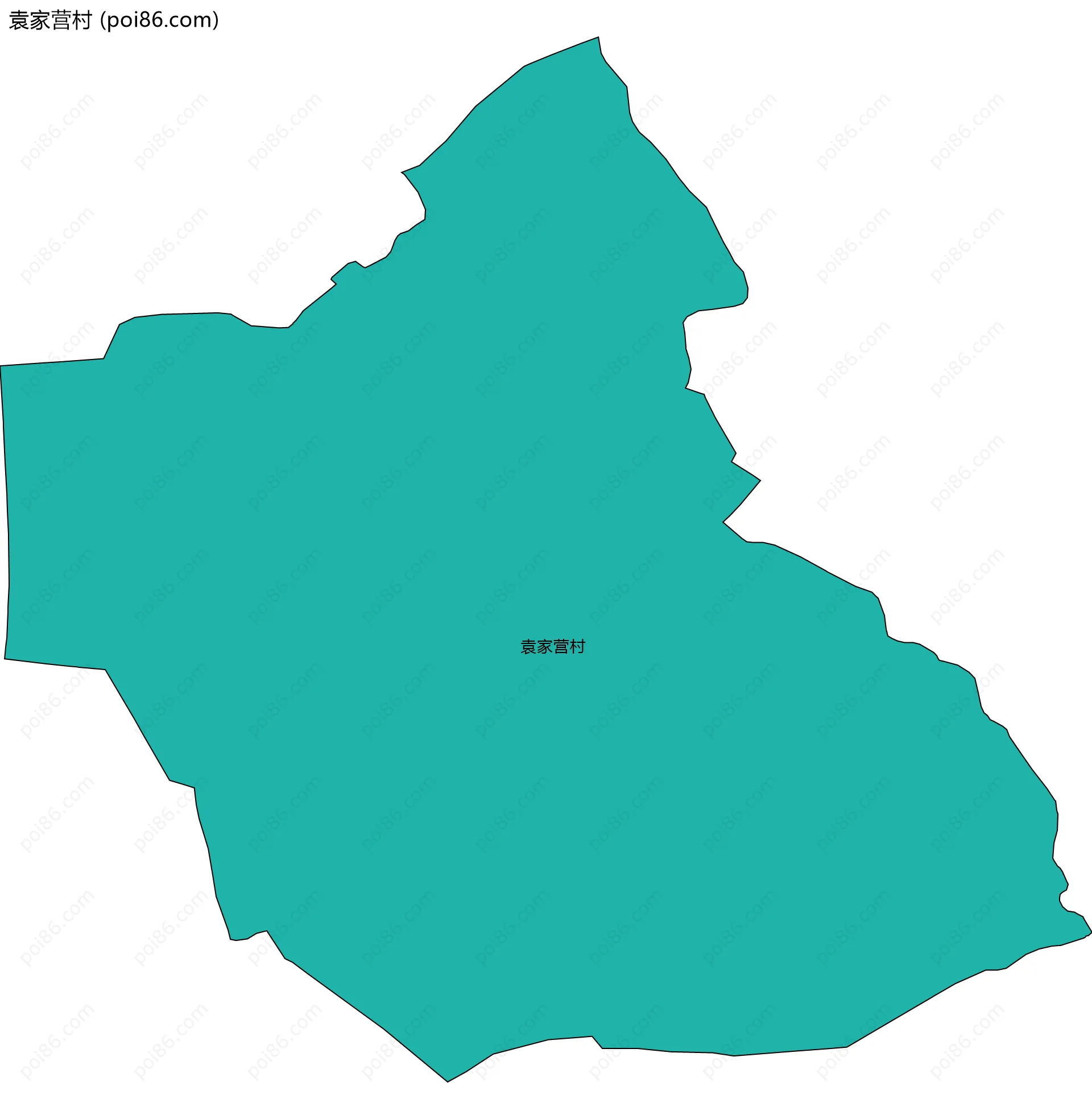 袁家营村边界地图