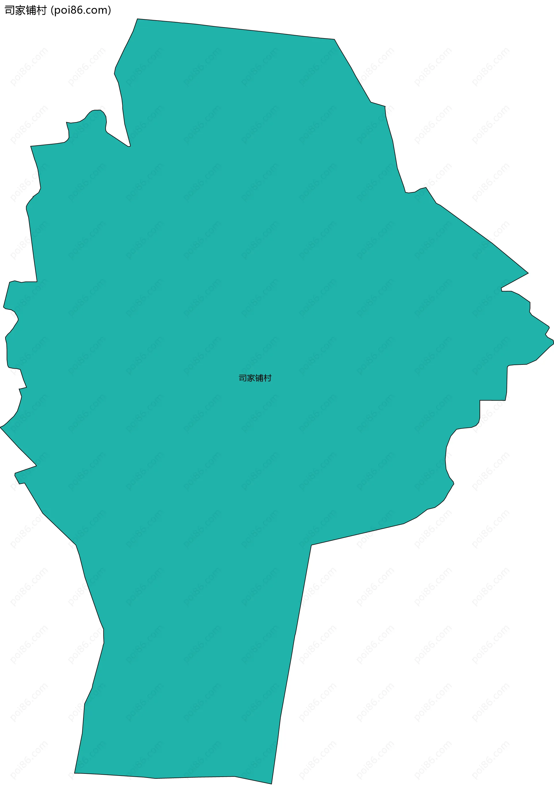 司家铺村边界地图