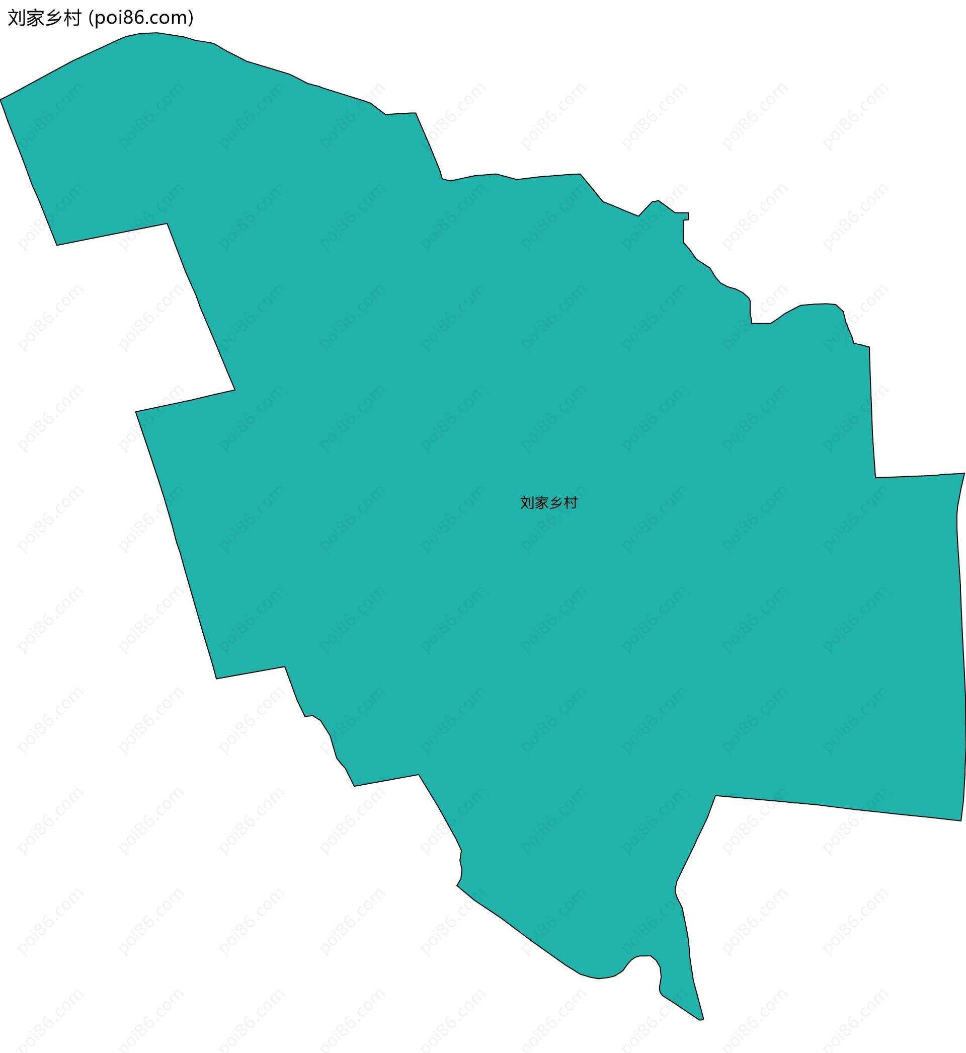 刘家乡村边界地图