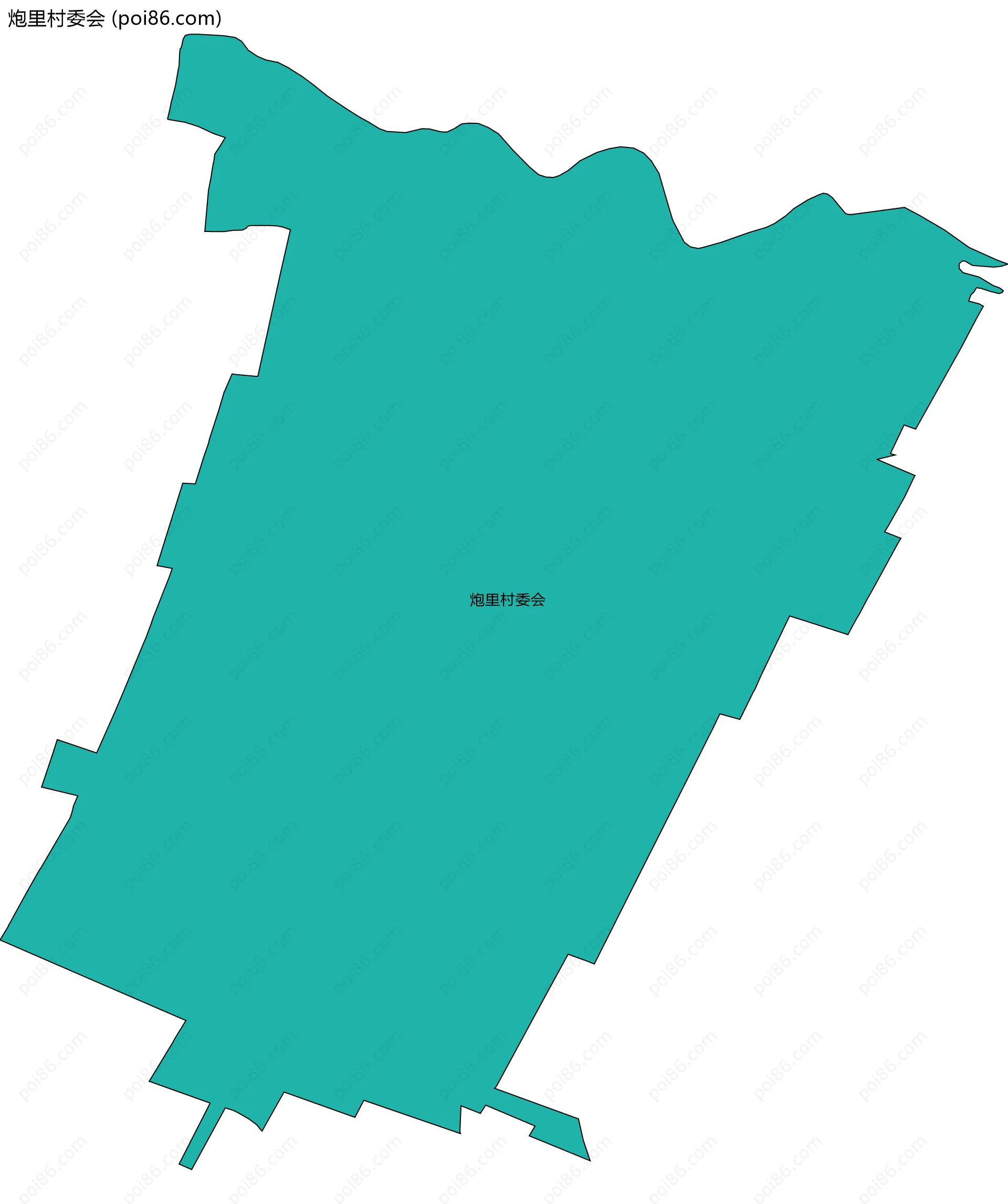 炮里村委会边界地图