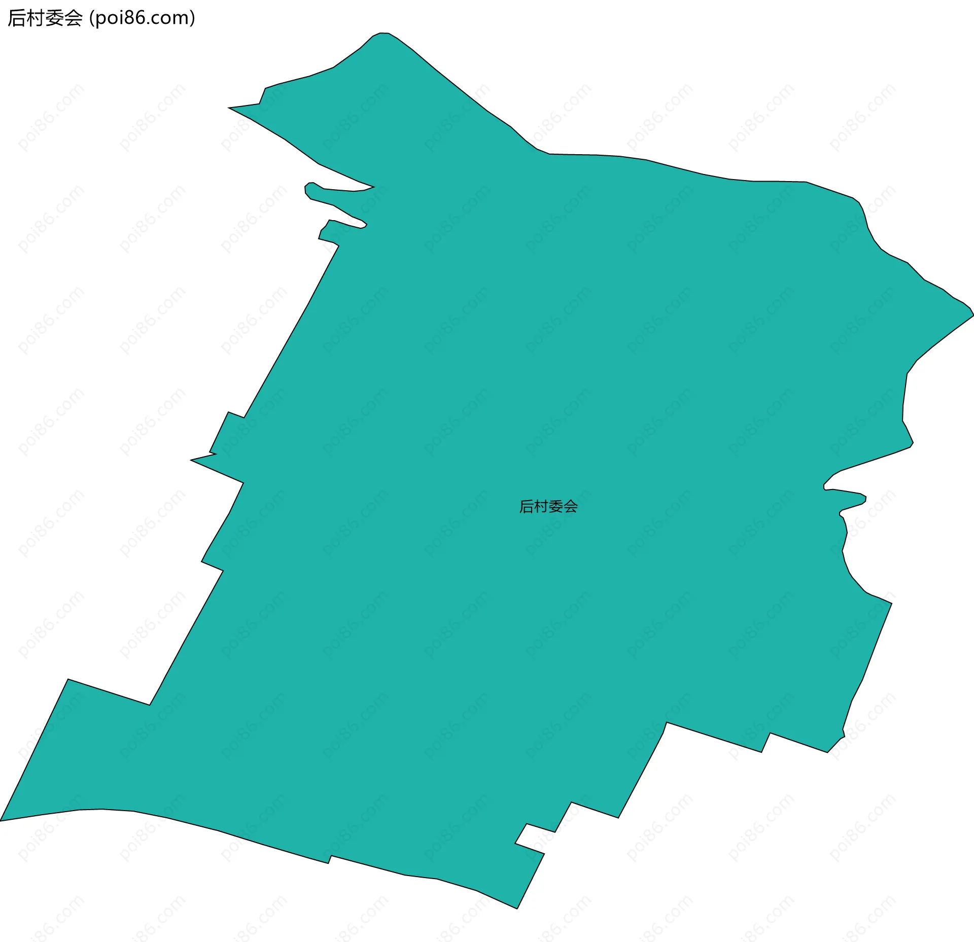 后村委会边界地图