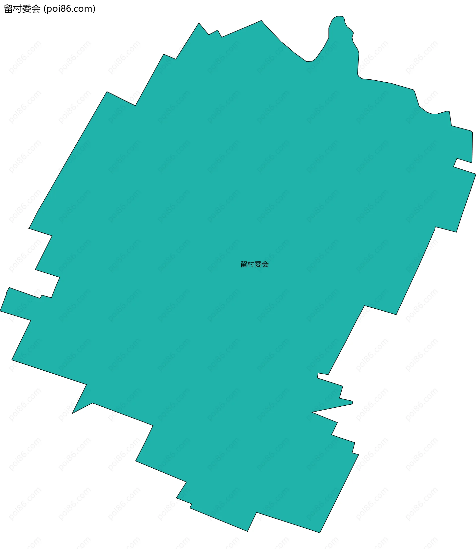 留村委会边界地图