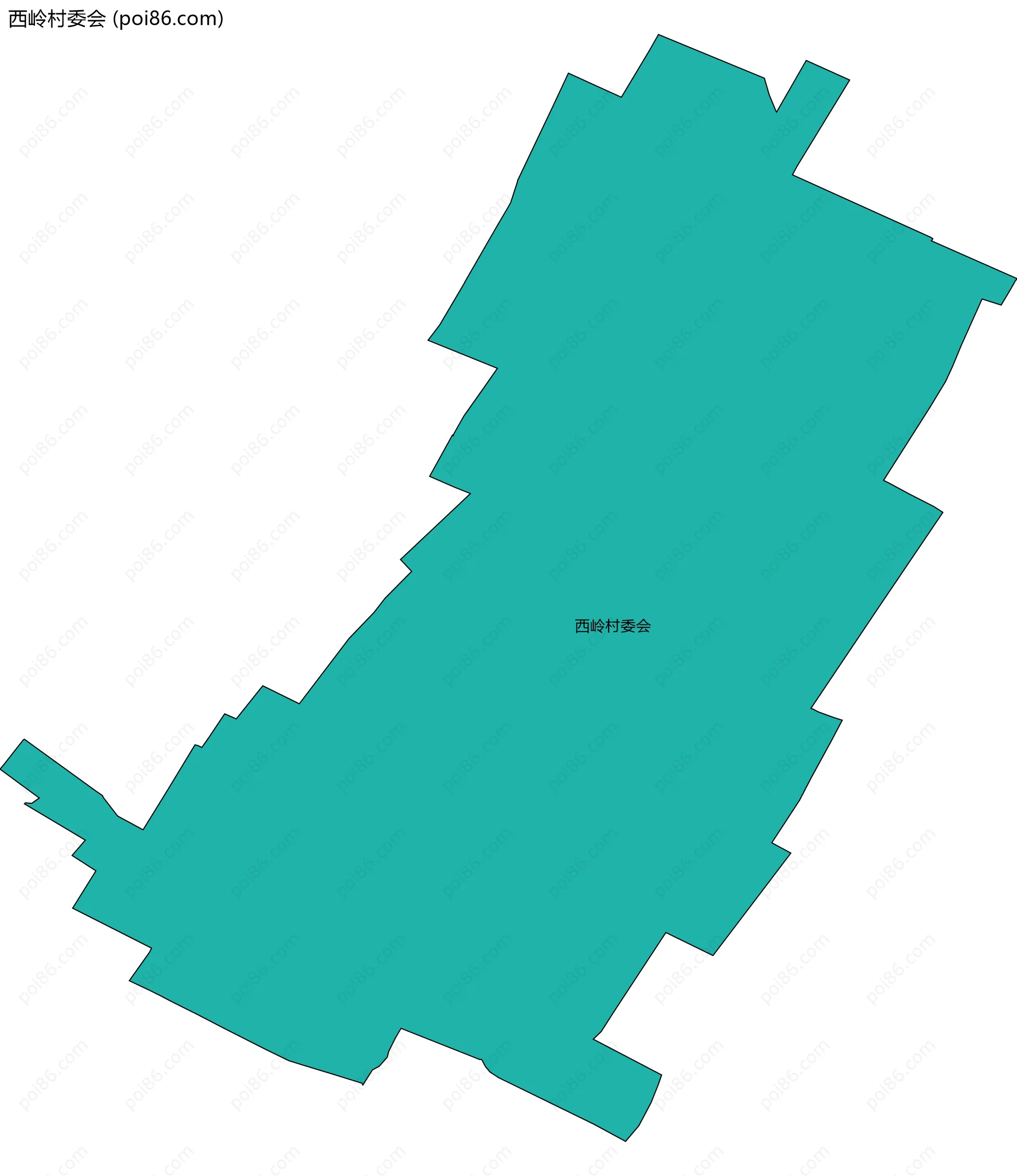 西岭村委会边界地图