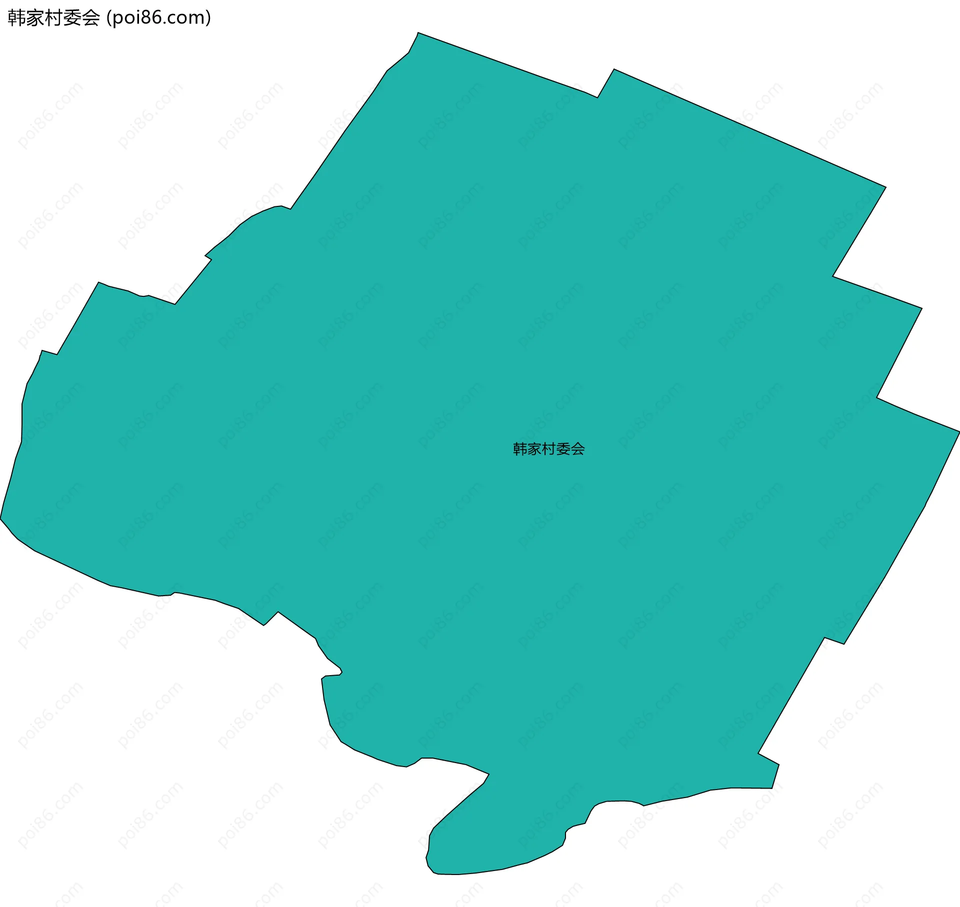 韩家村委会边界地图