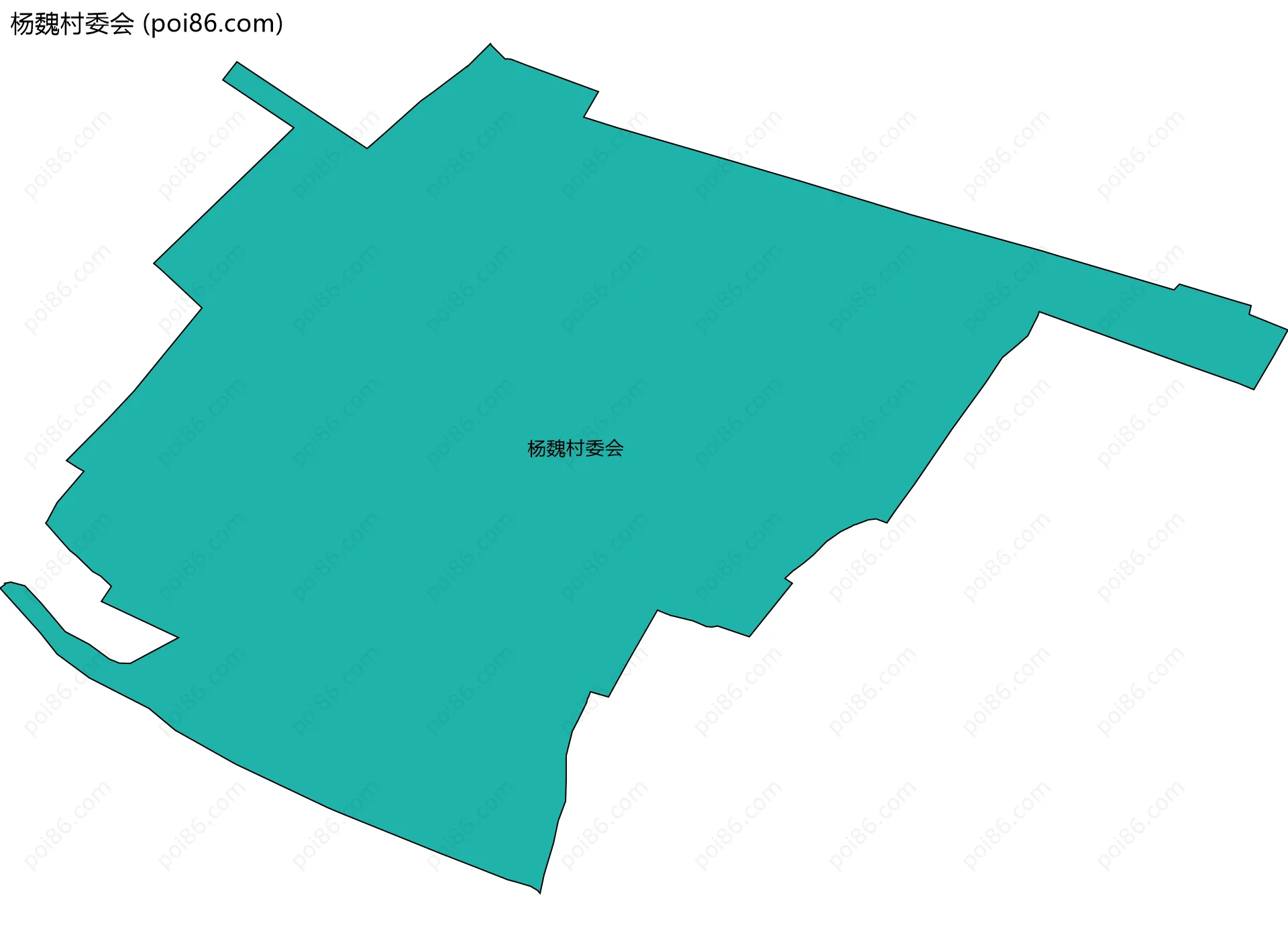 杨魏村委会边界地图