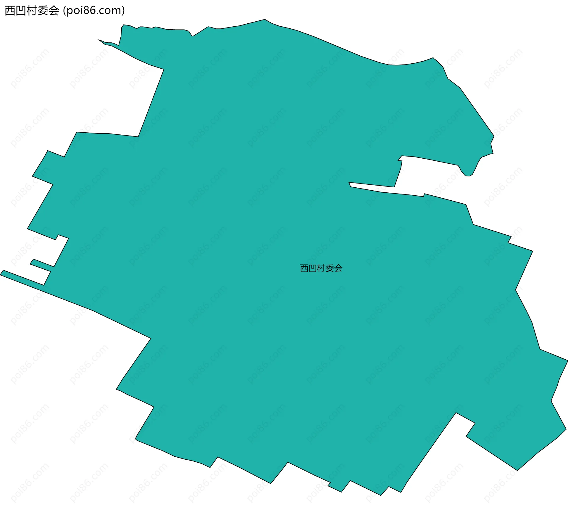 西凹村委会边界地图