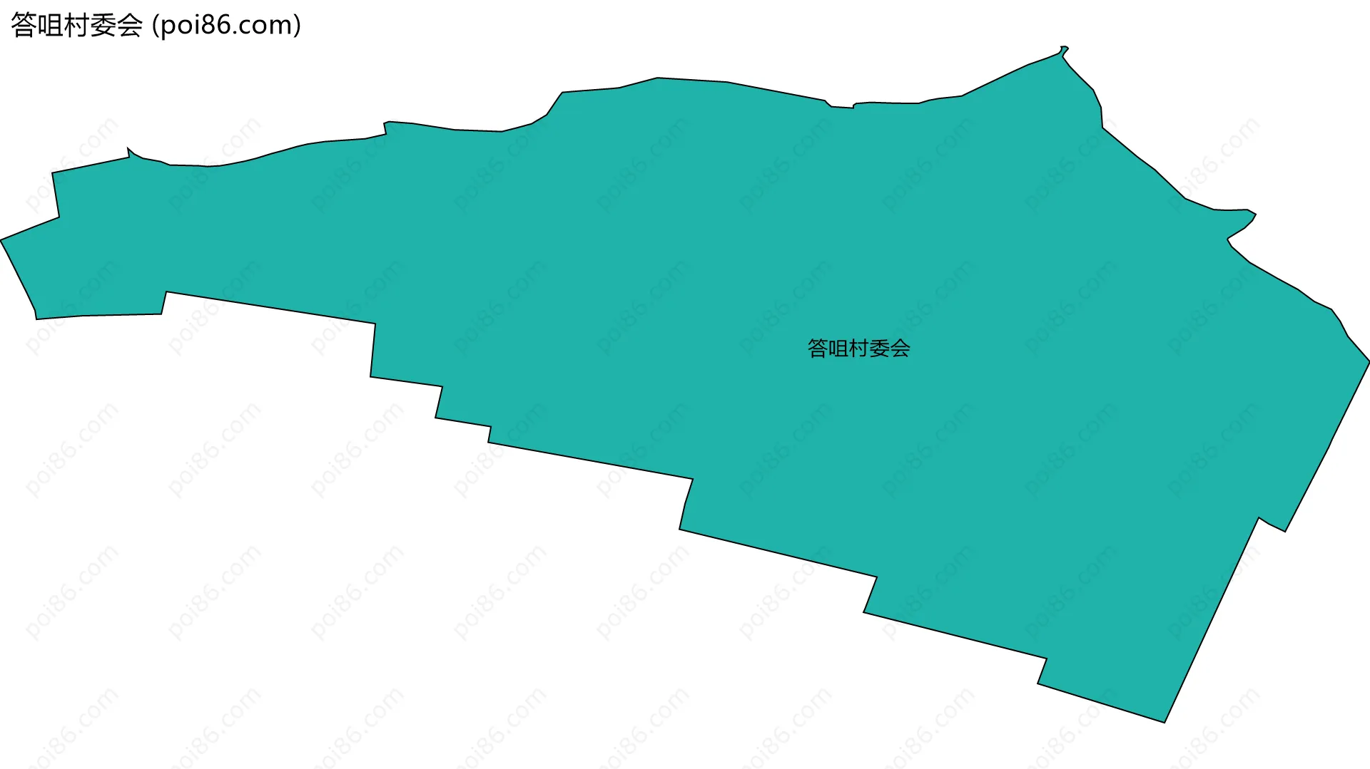答咀村委会边界地图