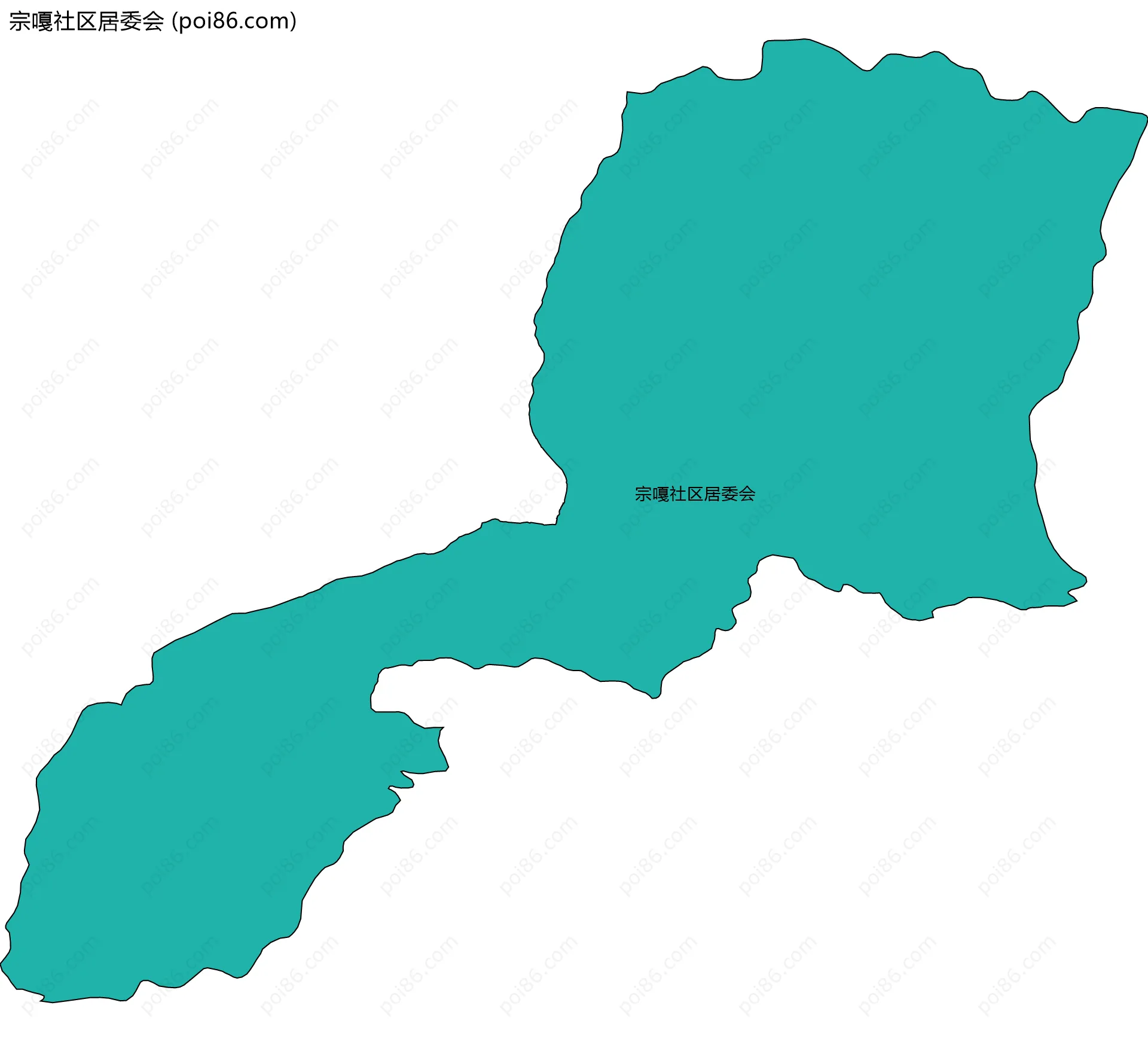 宗嘎社区居委会边界地图