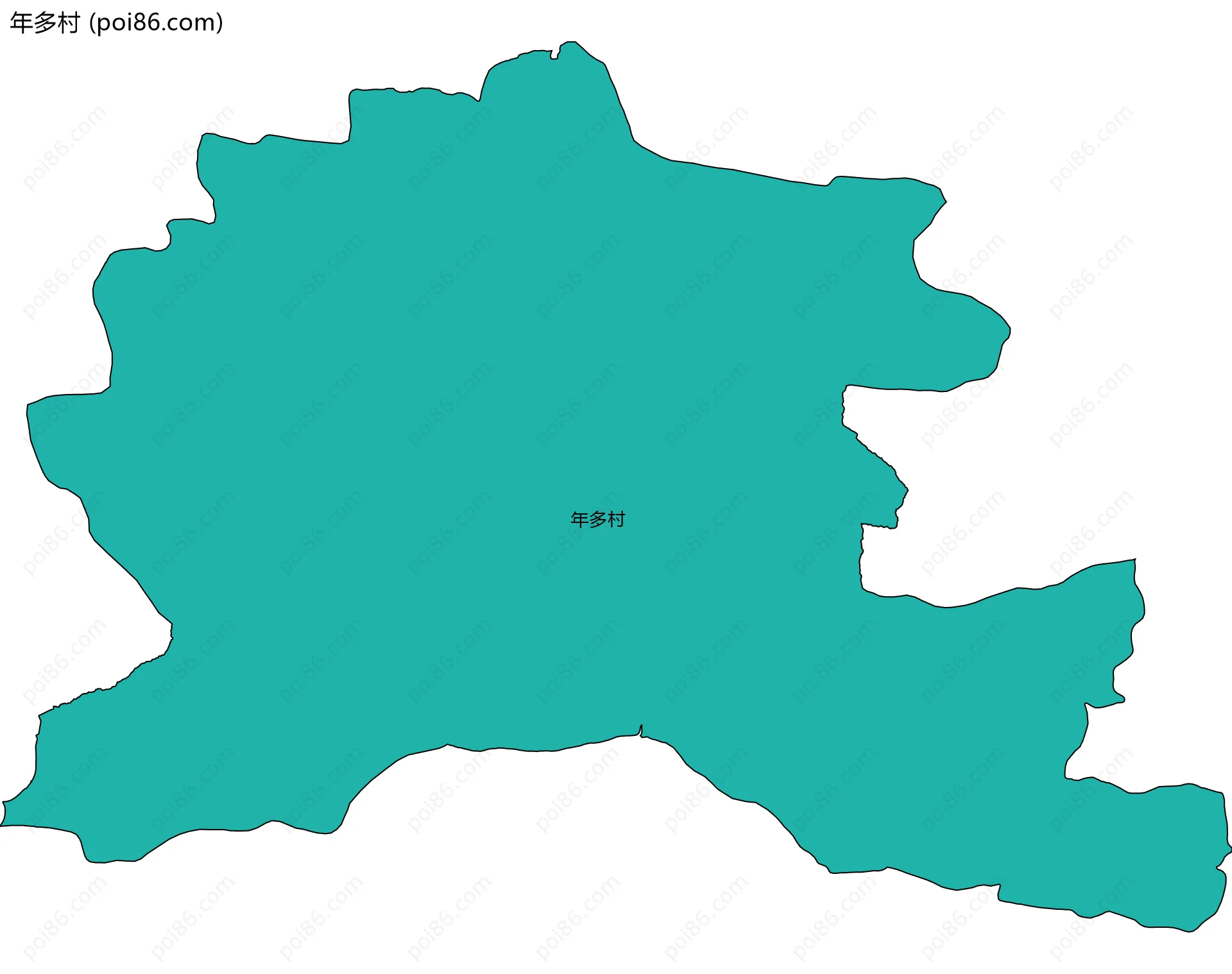 年多村边界地图