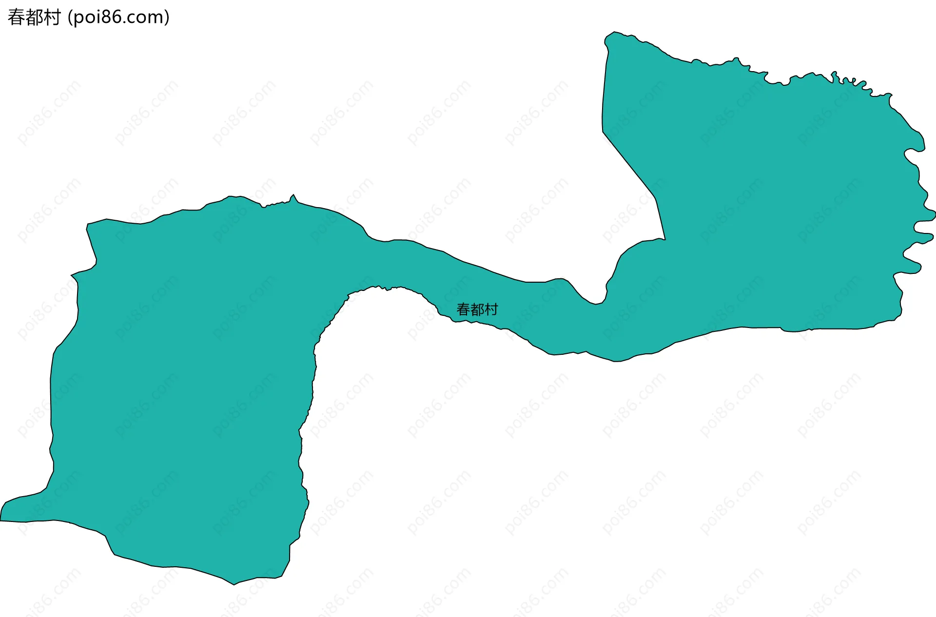 春都村边界地图