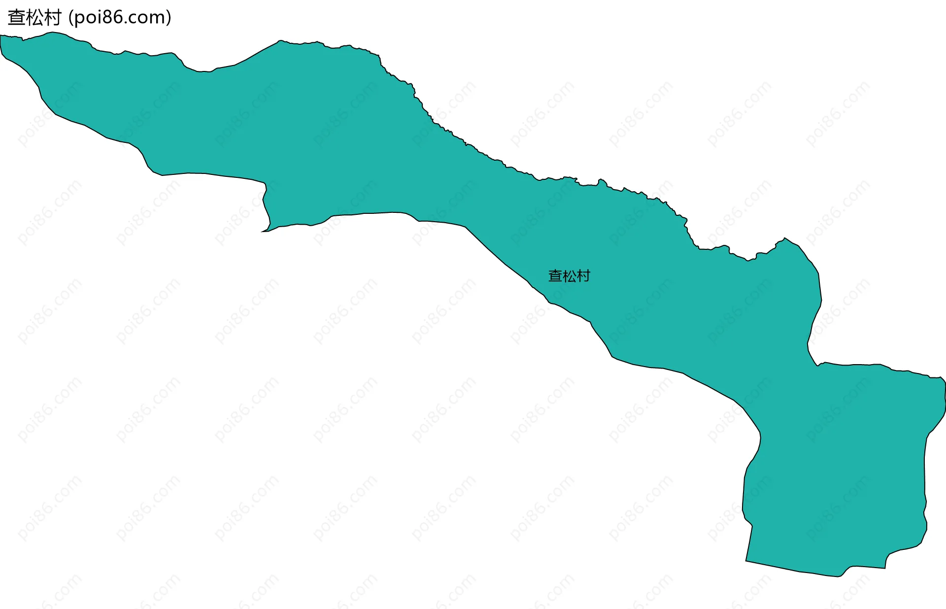 查松村边界地图