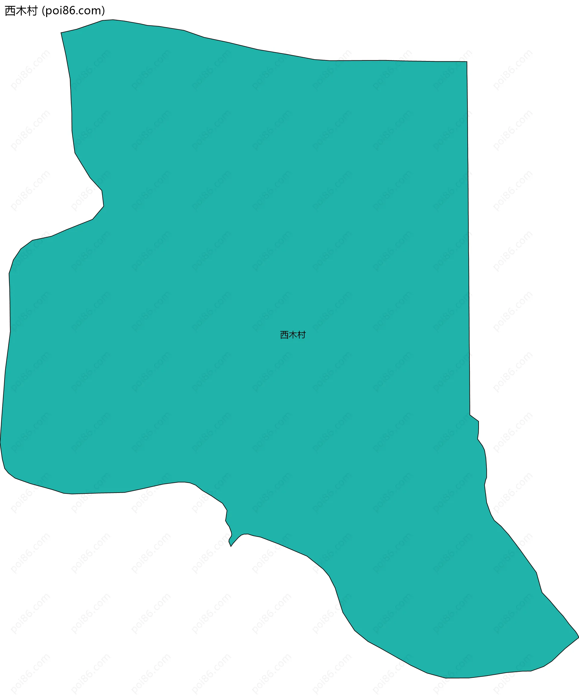 西木村边界地图