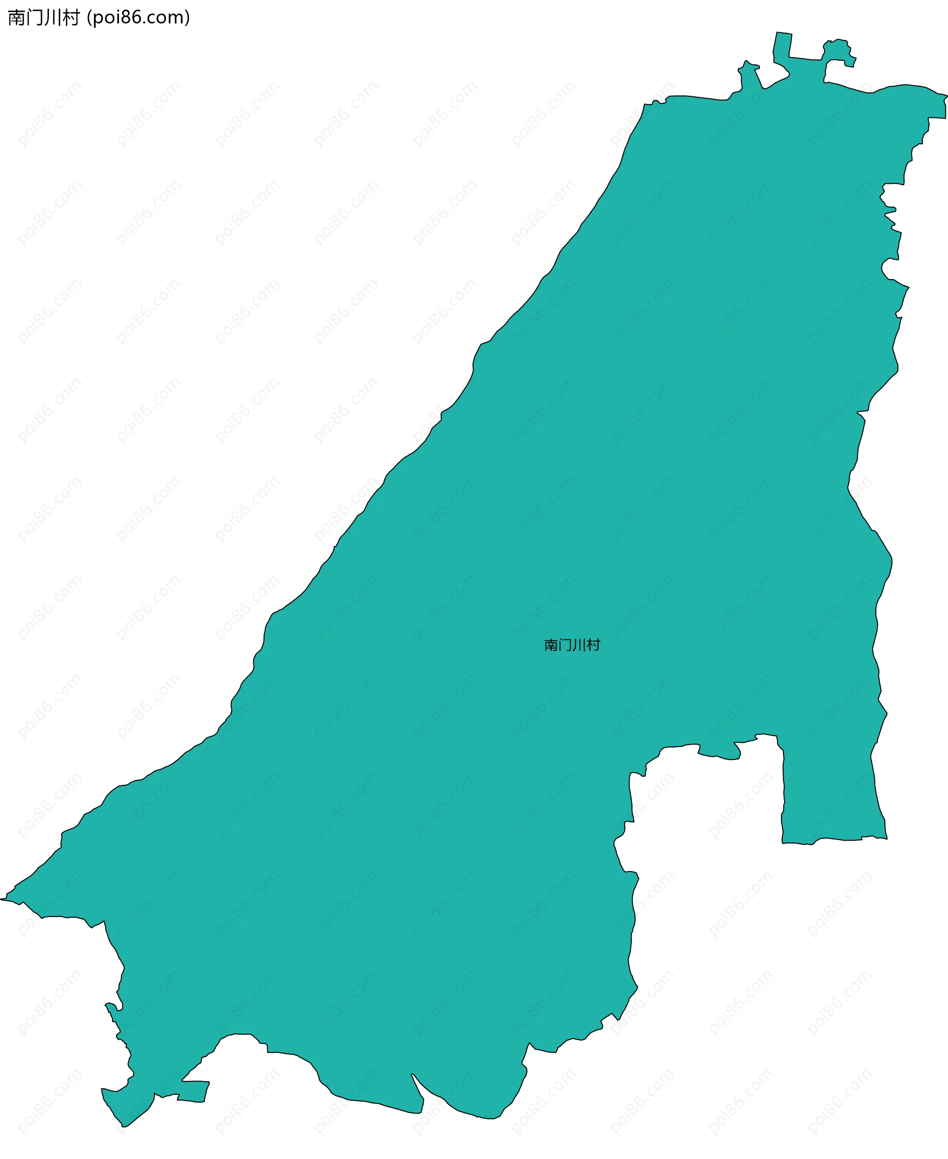 南门川村边界地图