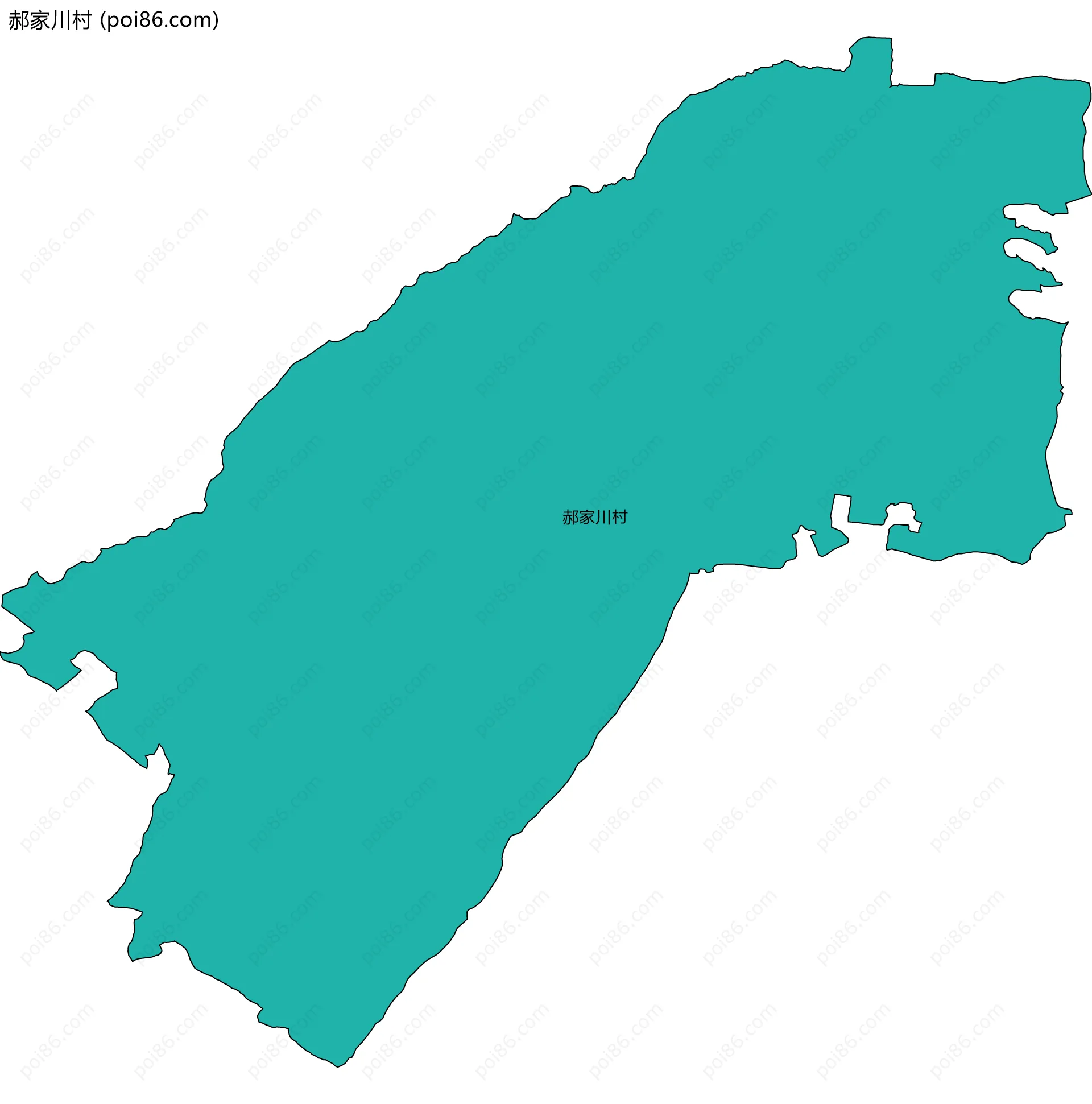 郝家川村边界地图