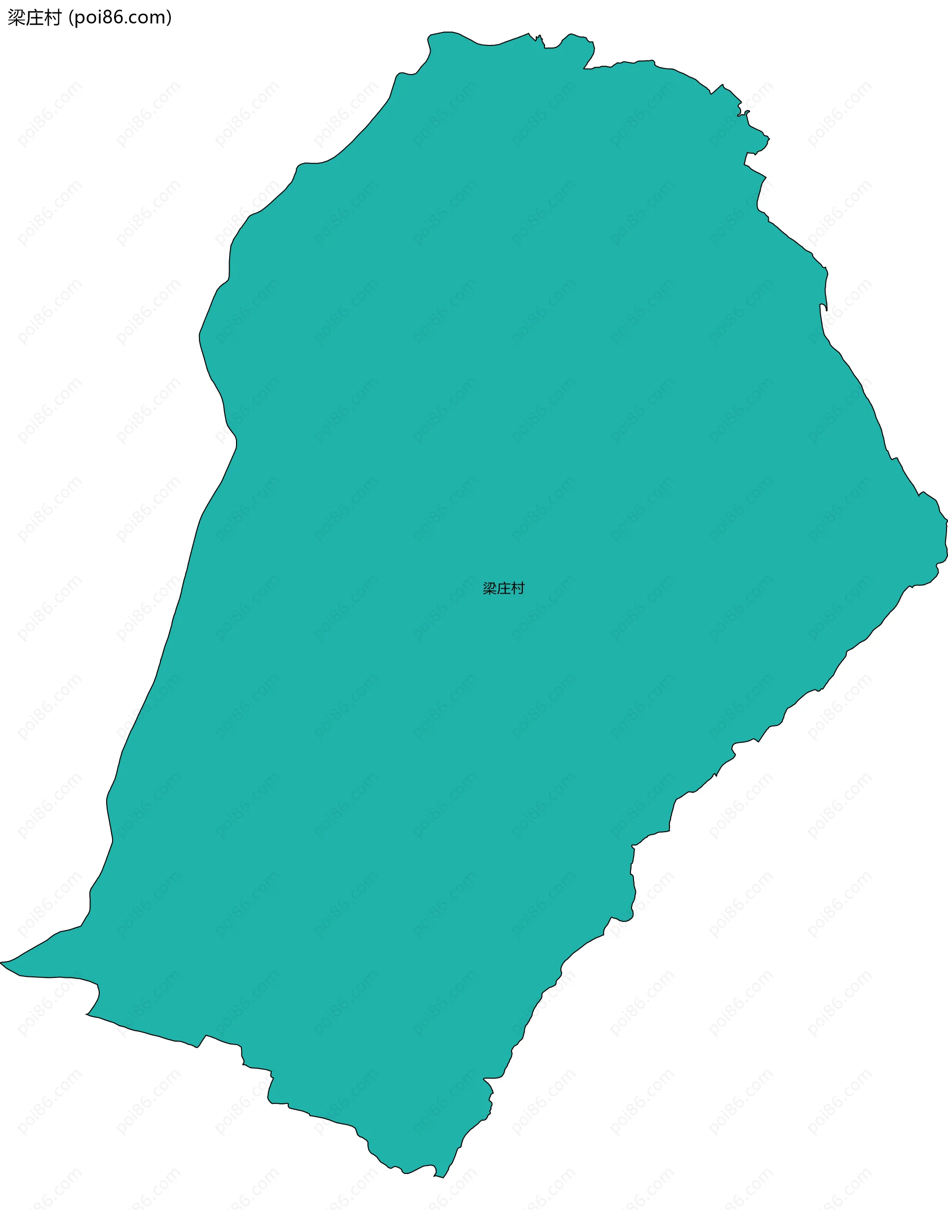 梁庄村边界地图