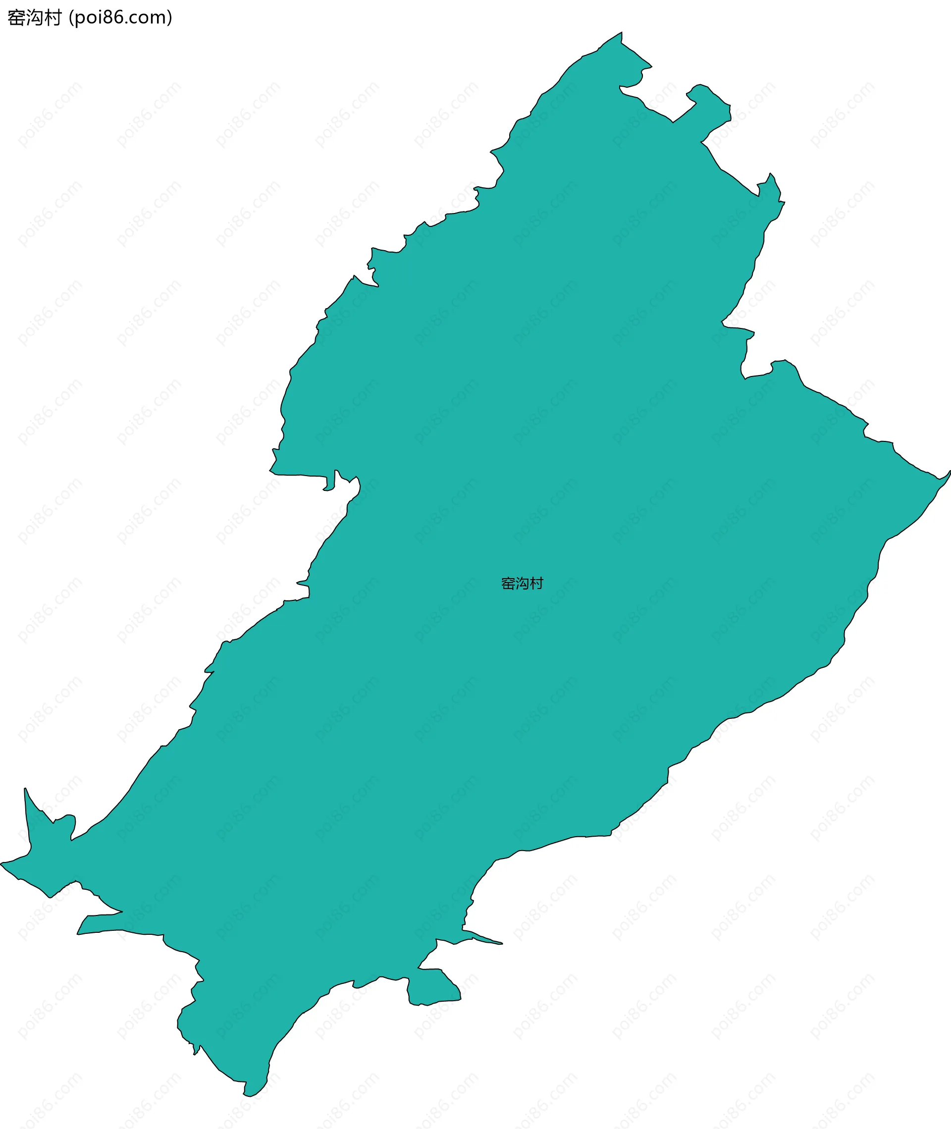 窑沟村边界地图