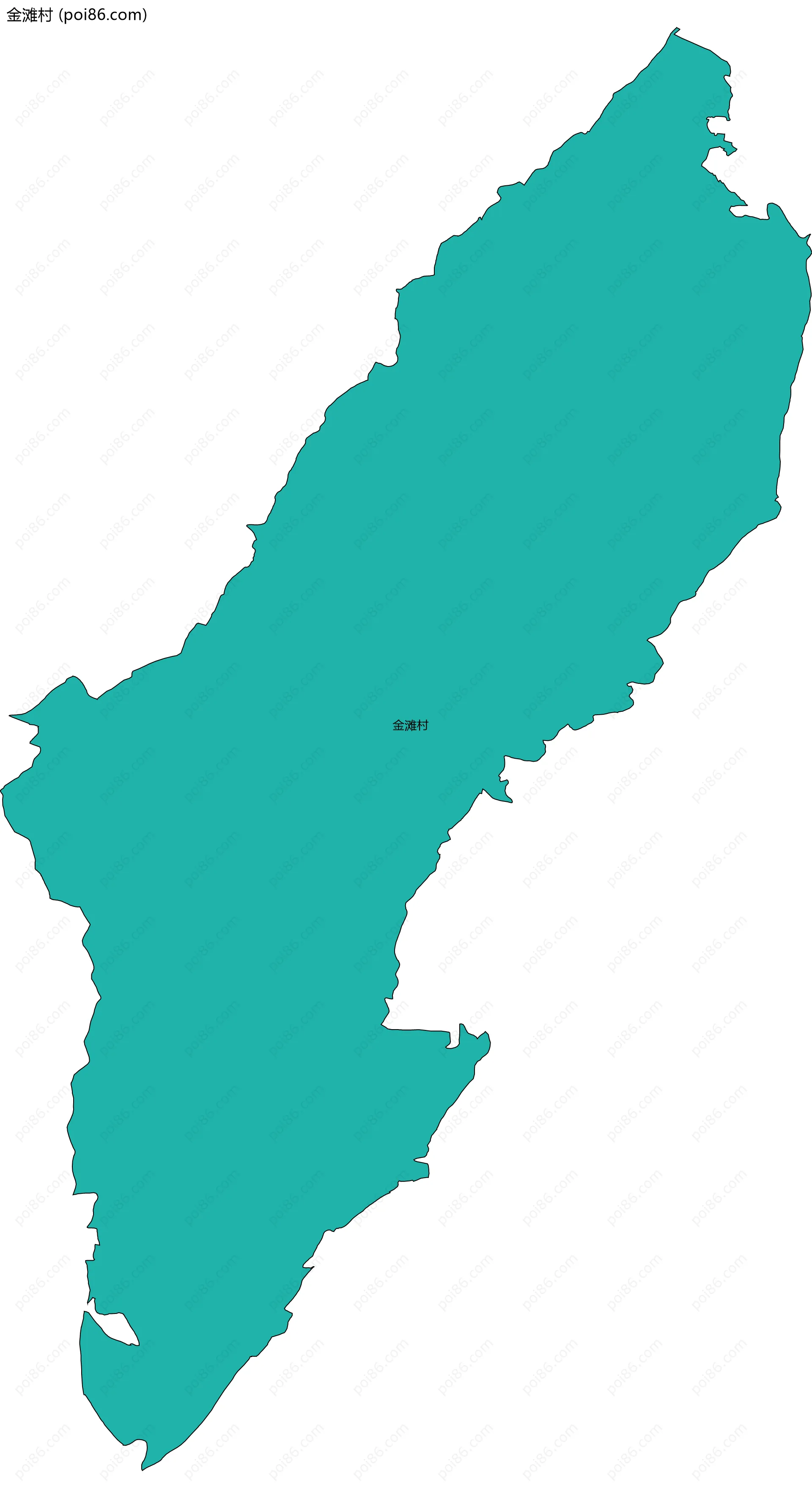 金滩村边界地图