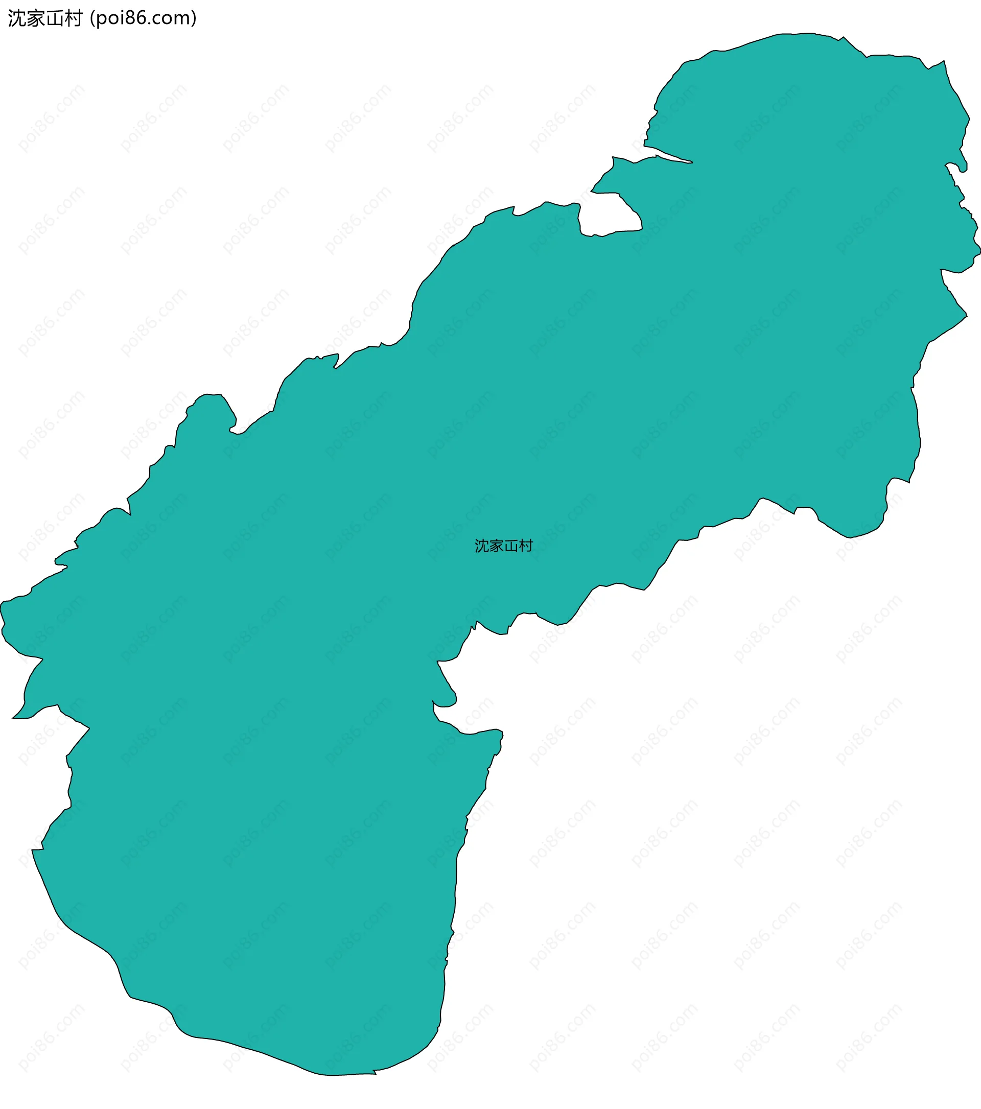 沈家屲村边界地图