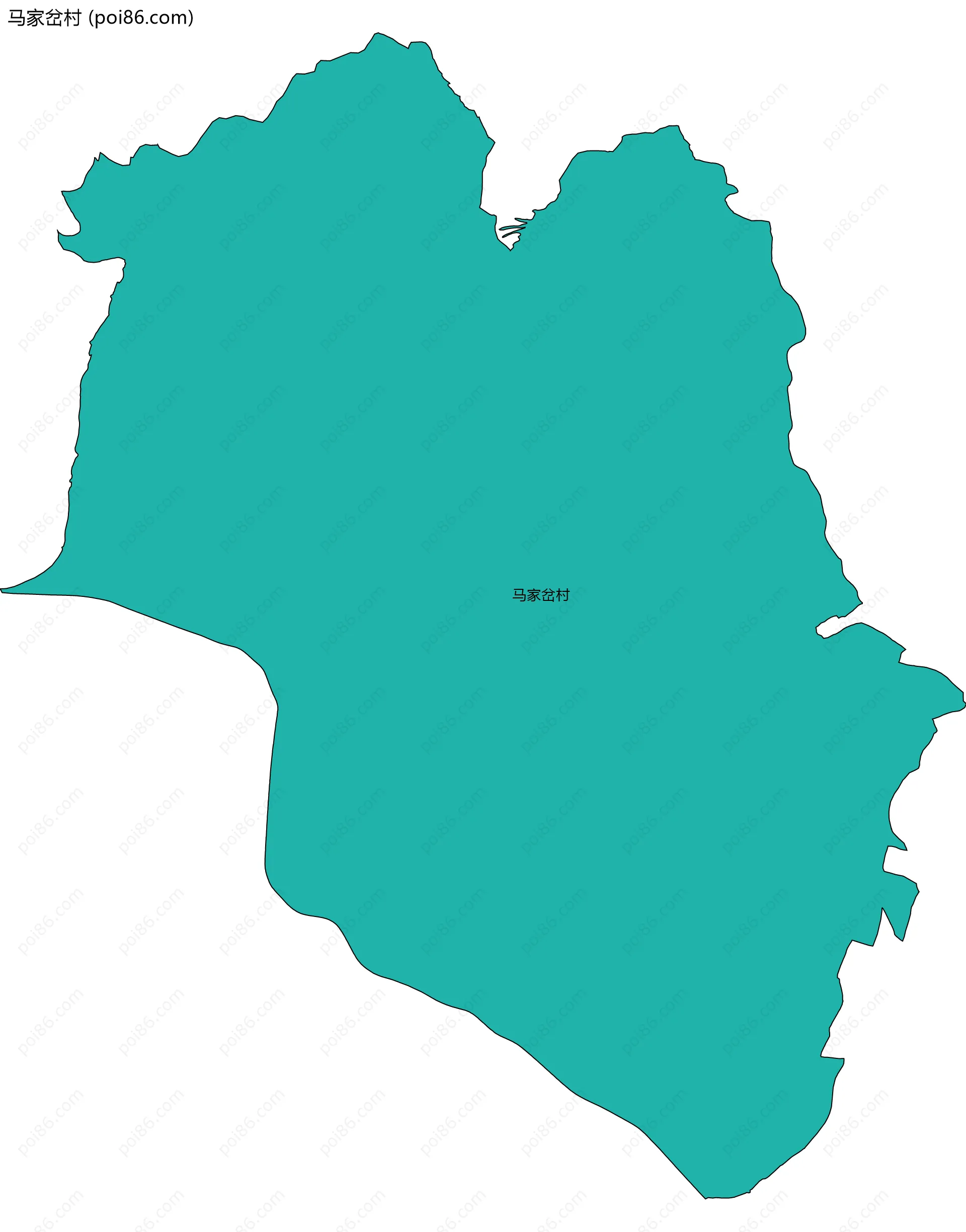 马家岔村边界地图
