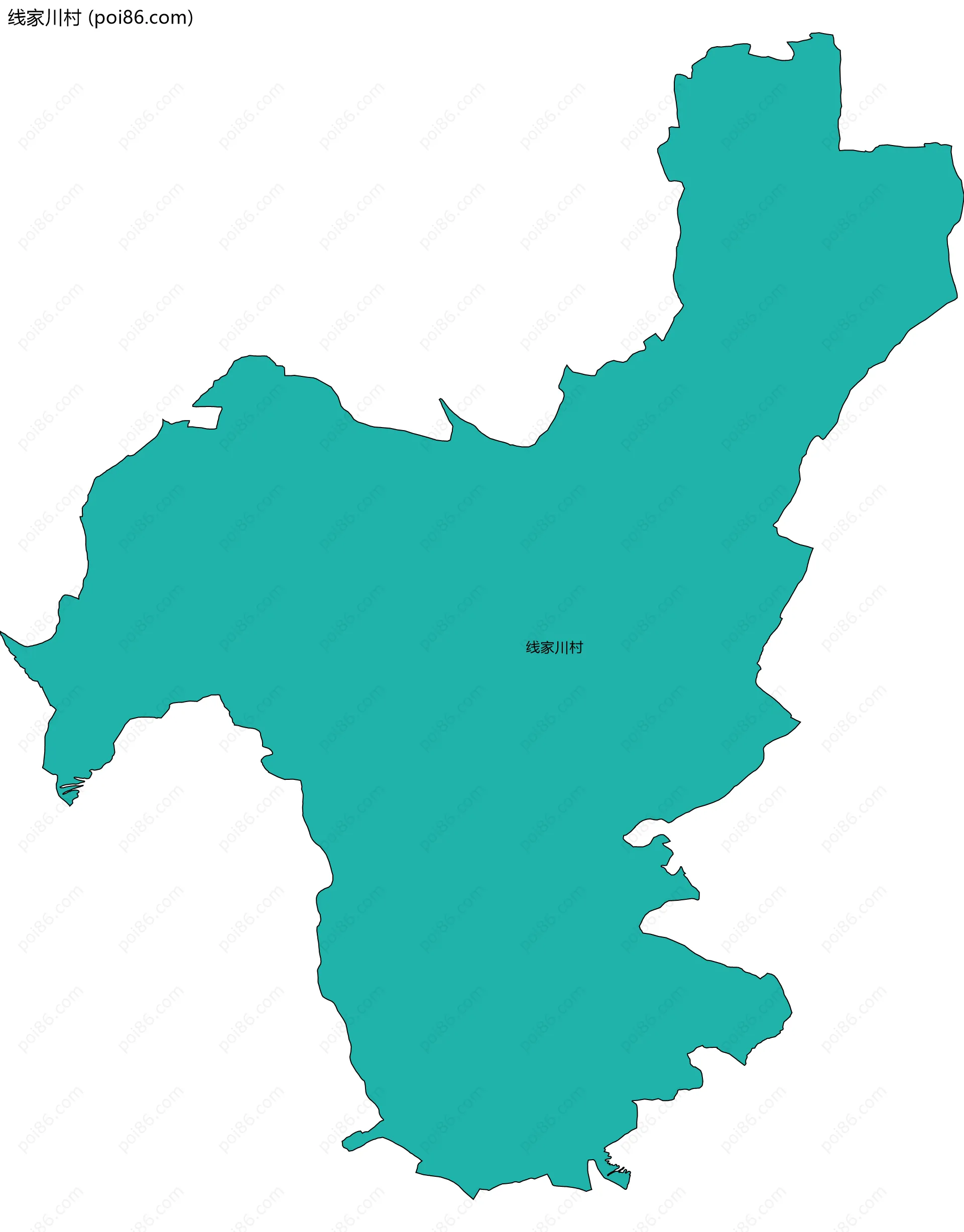 线家川村边界地图