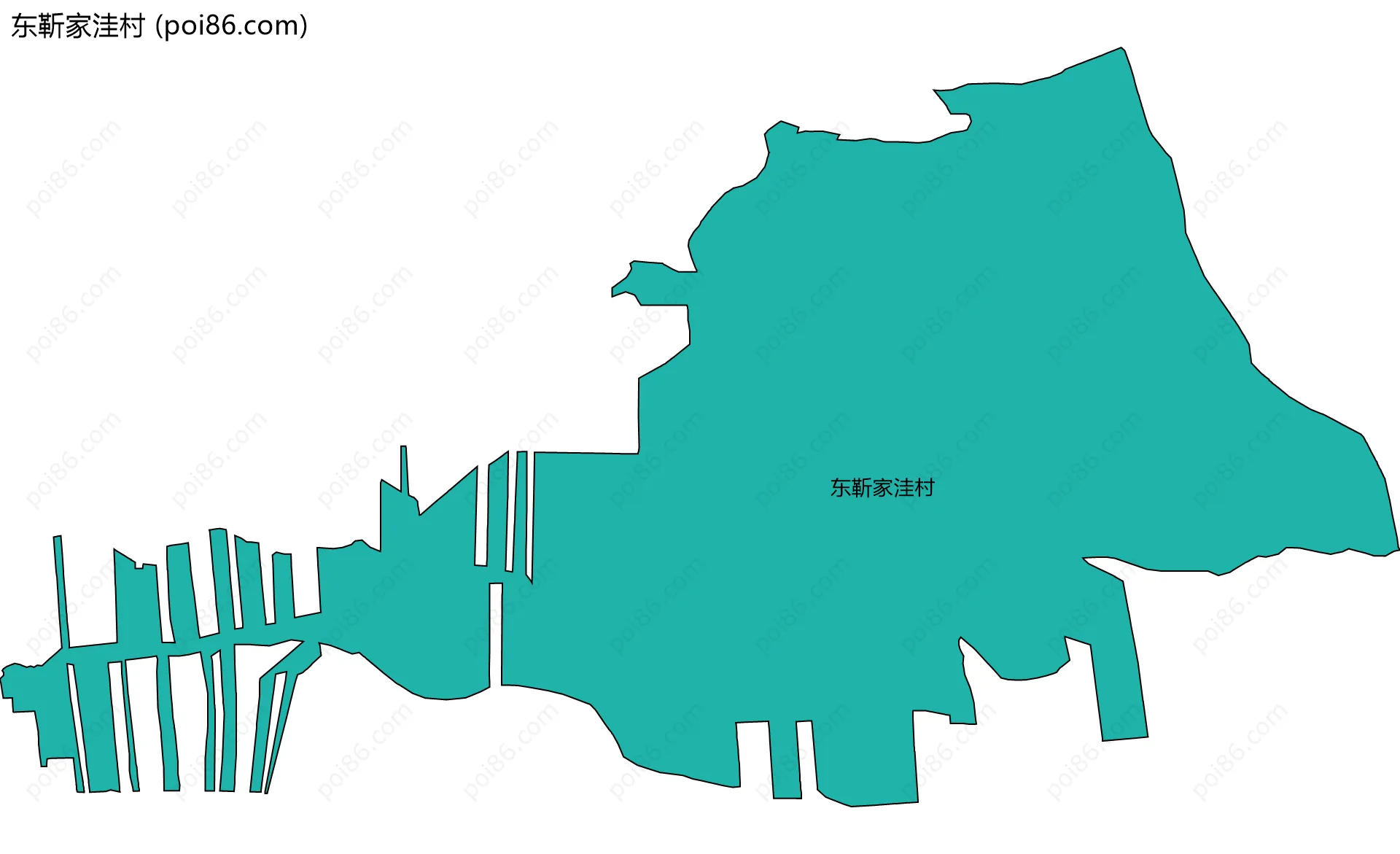 东靳家洼村边界地图