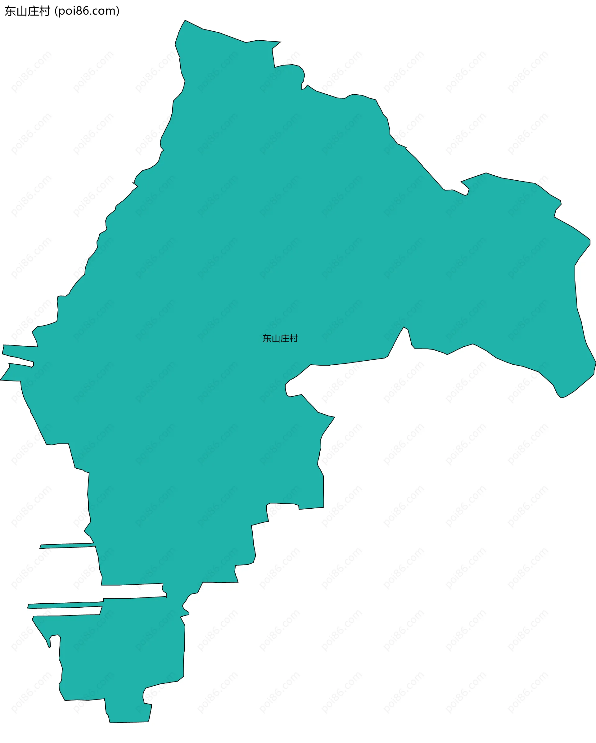 东山庄村边界地图