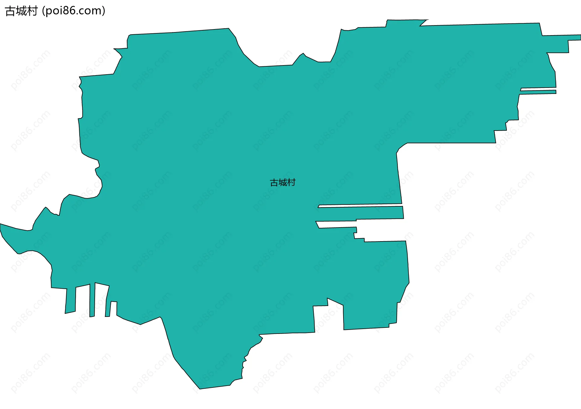 古城村边界地图