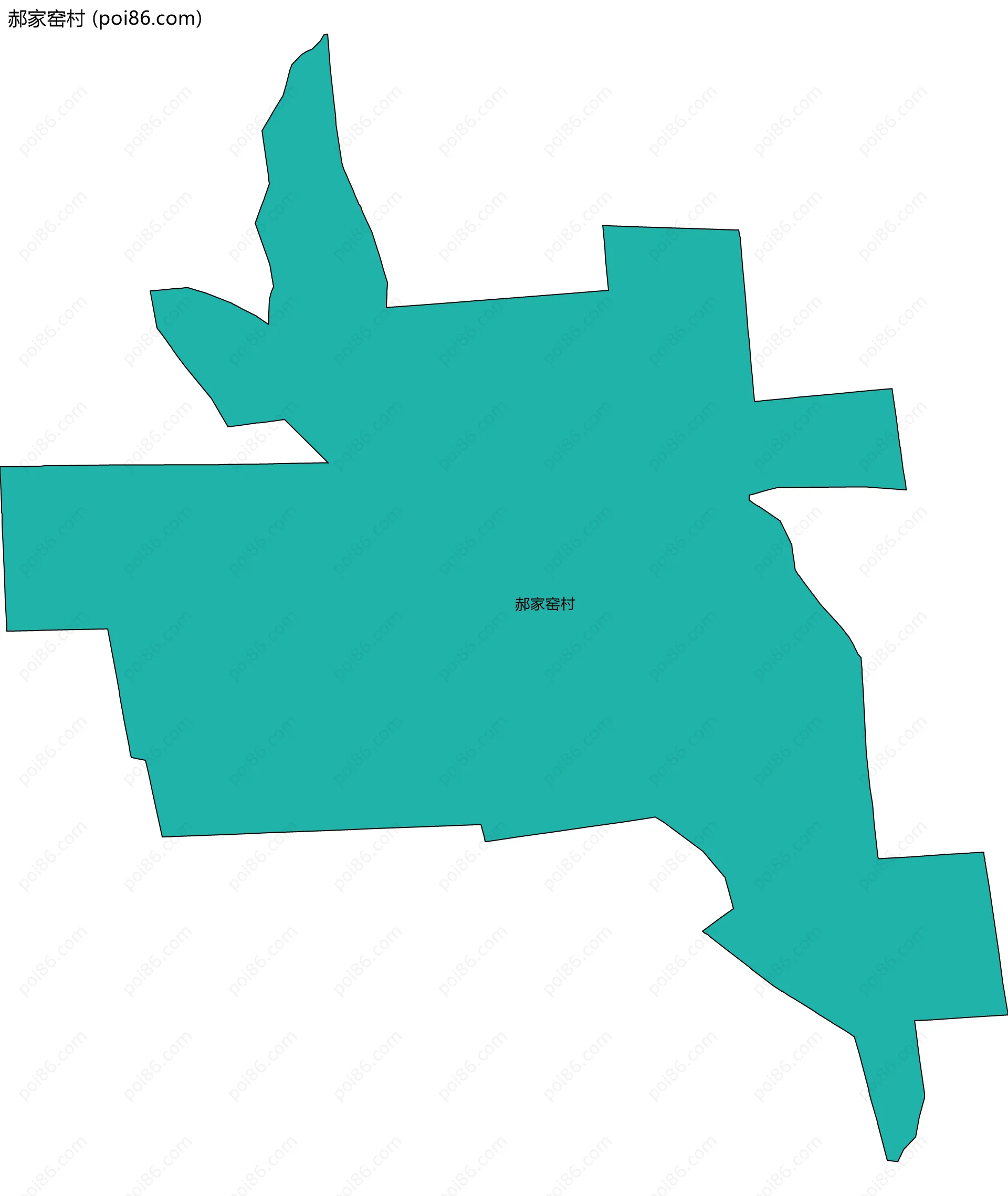 郝家窑村边界地图