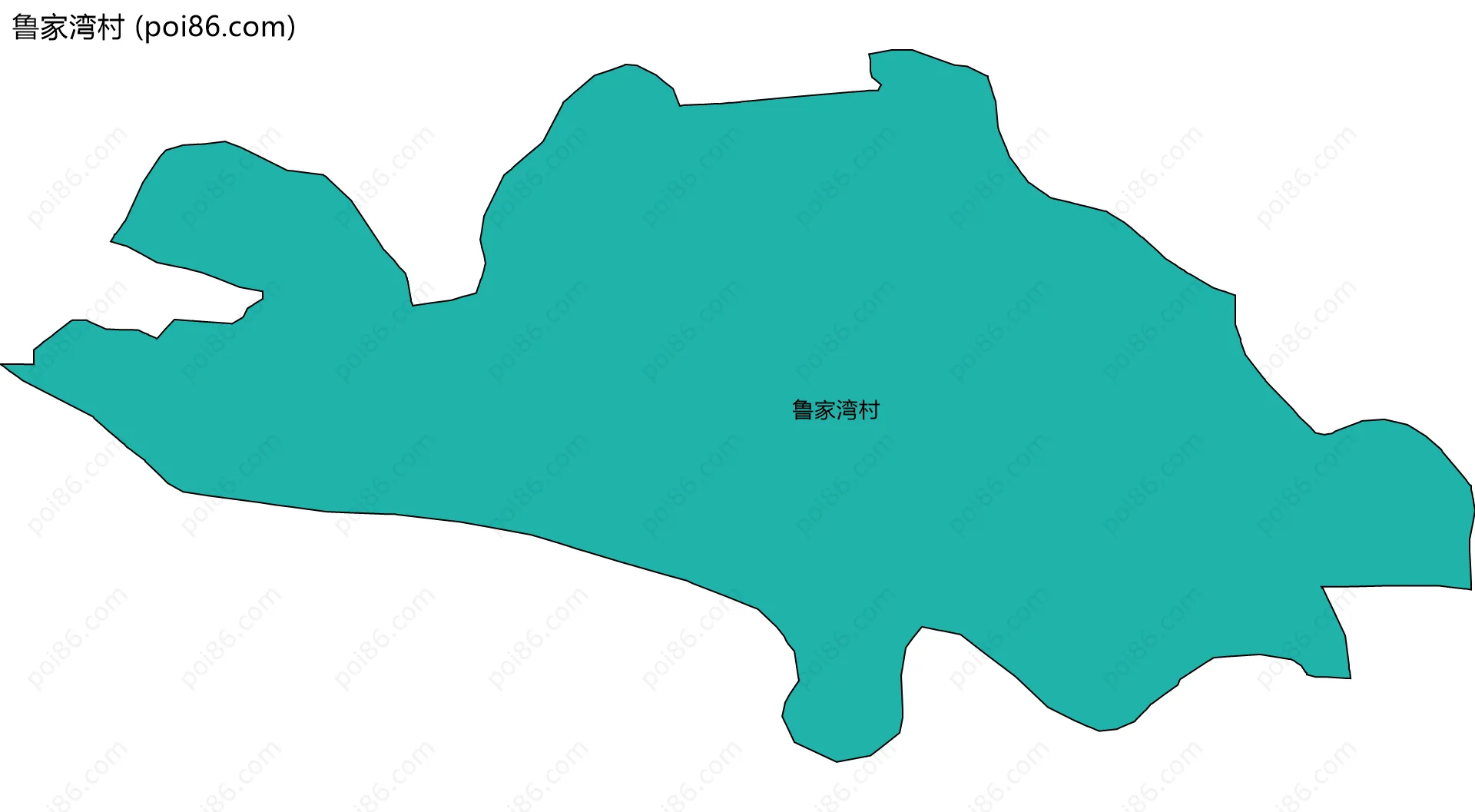 鲁家湾村边界地图