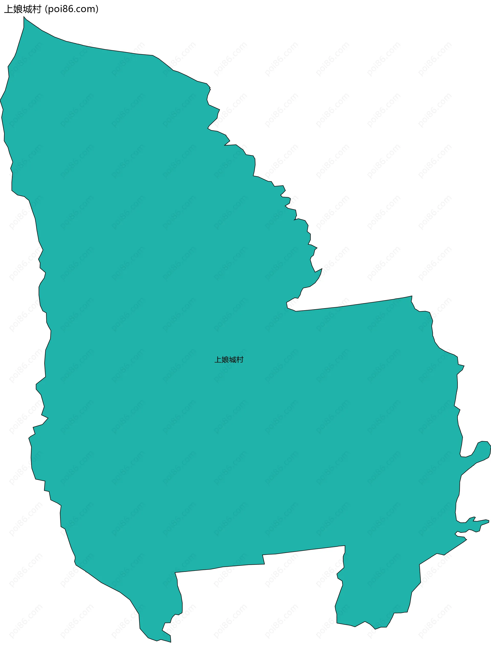 上娘城村边界地图