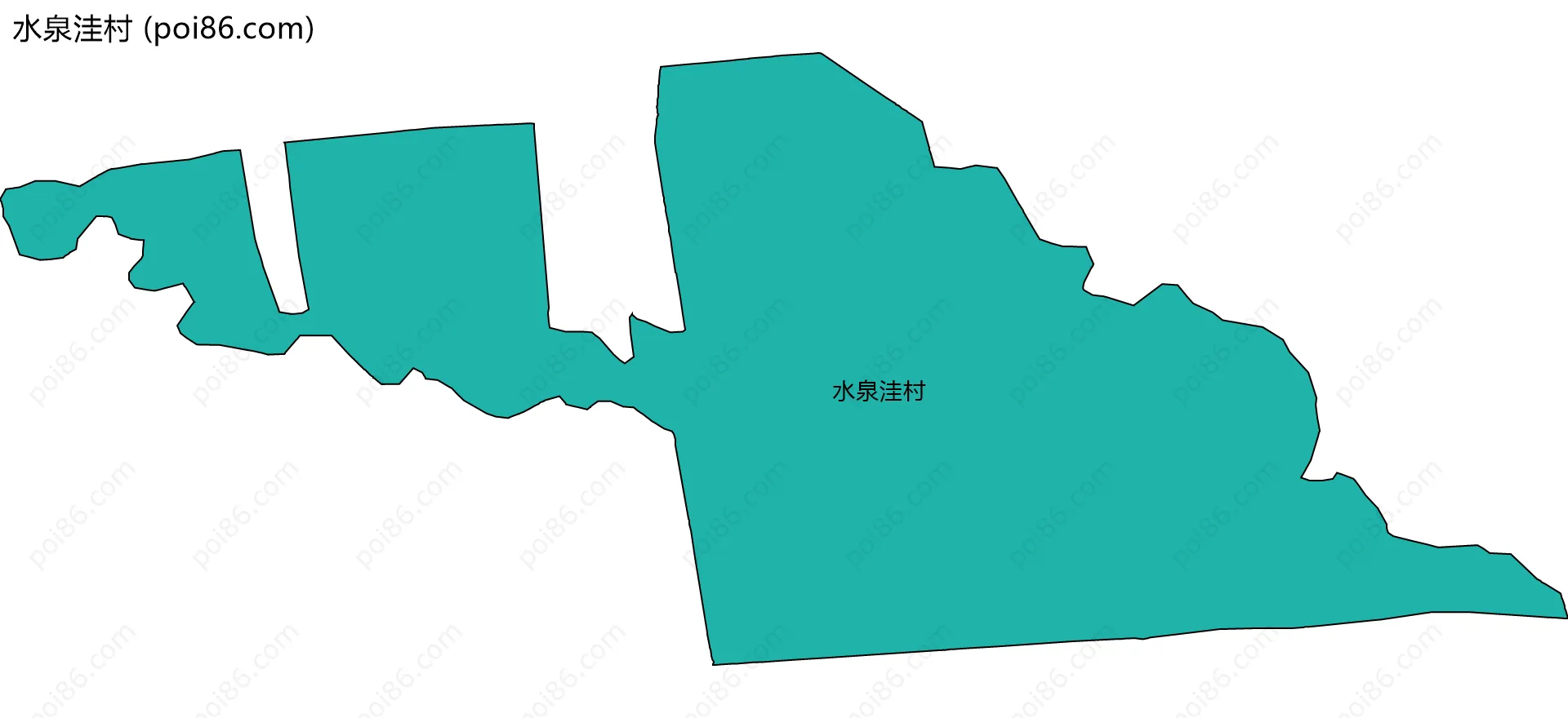 水泉洼村边界地图